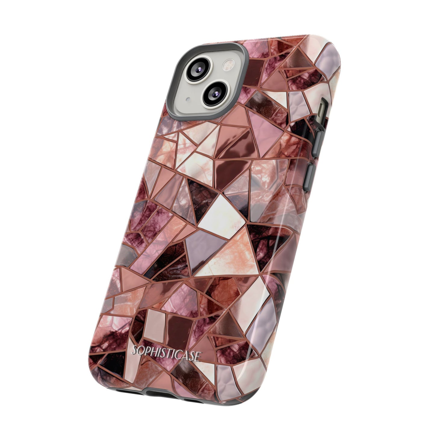 Rose' Runway in Merlot Mosaic - Tough Phone Case