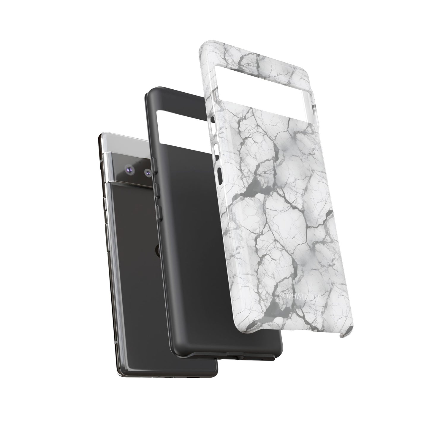 Marble Opulence in Charcoal Grey - Google Pixel Case