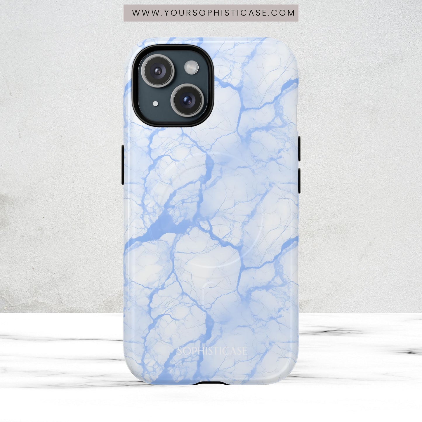 Marble Opulence in Blue - Magsafe Case