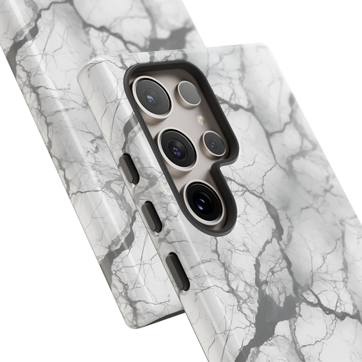 Marble Opulence in Charcoal Grey - Tough Phone Case