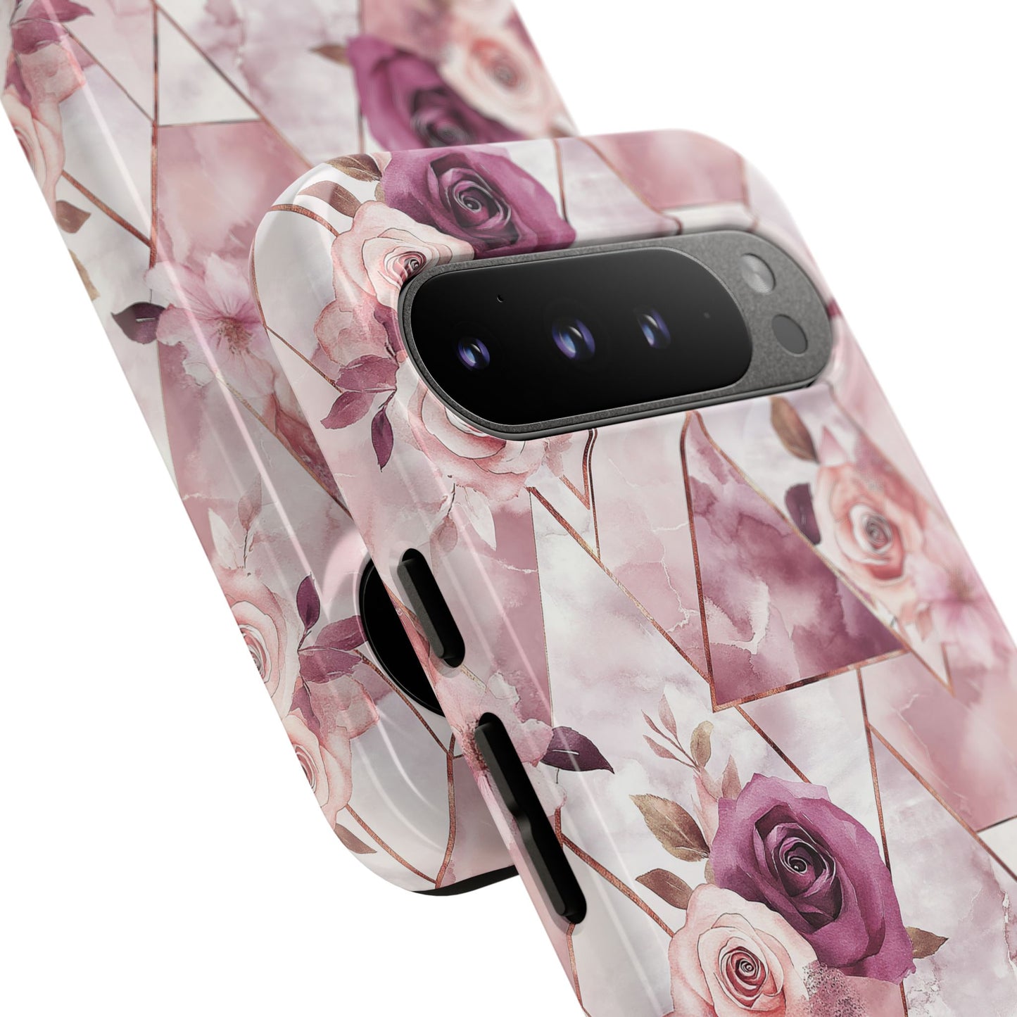 Royal Floral in Plum Chevron - Tough Phone Case