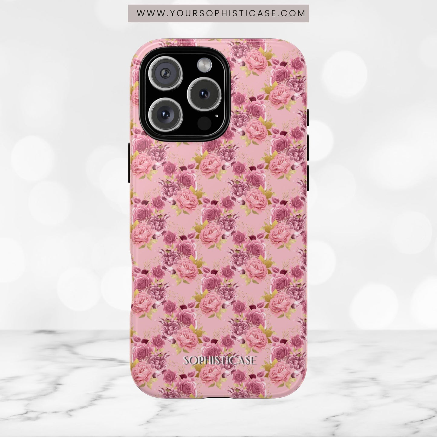 Rose Diamond Romance in Amelie - iPhone Case
