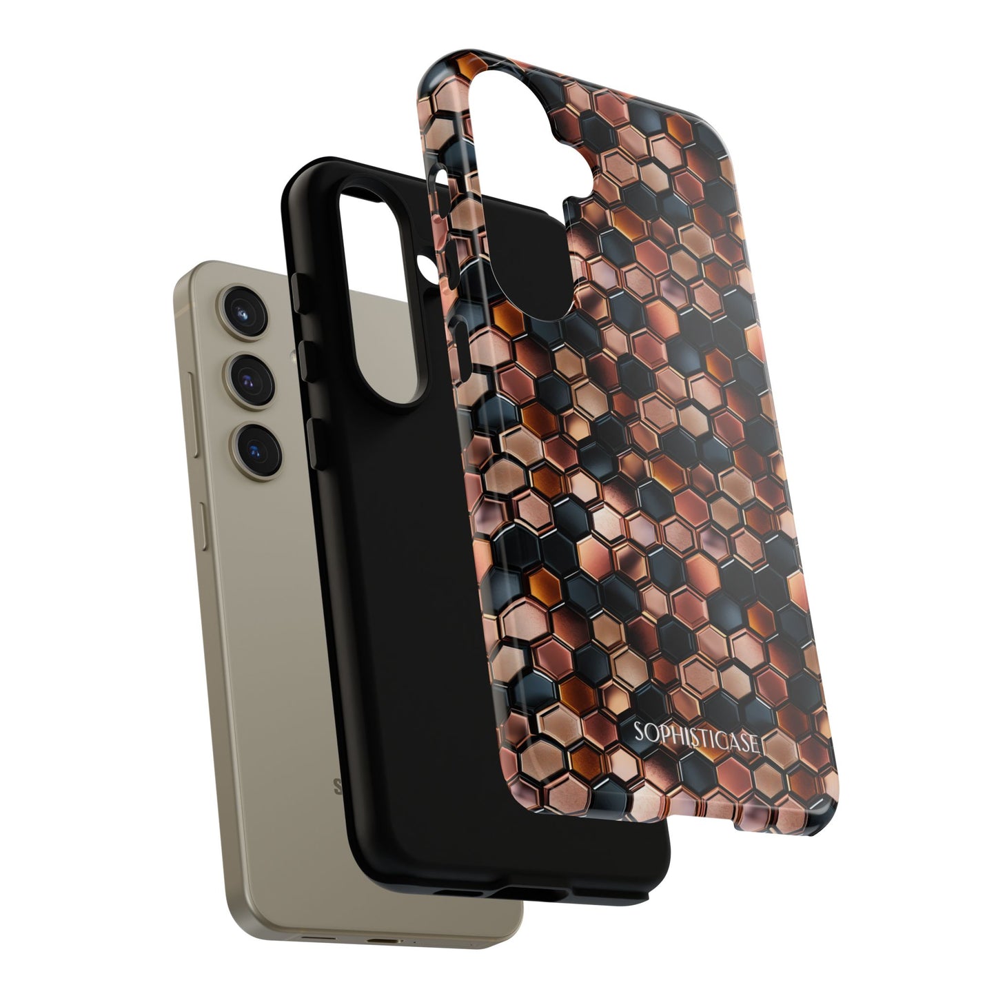 Rose' Runway in Honeycomb Mosaic - Tough Phone Case