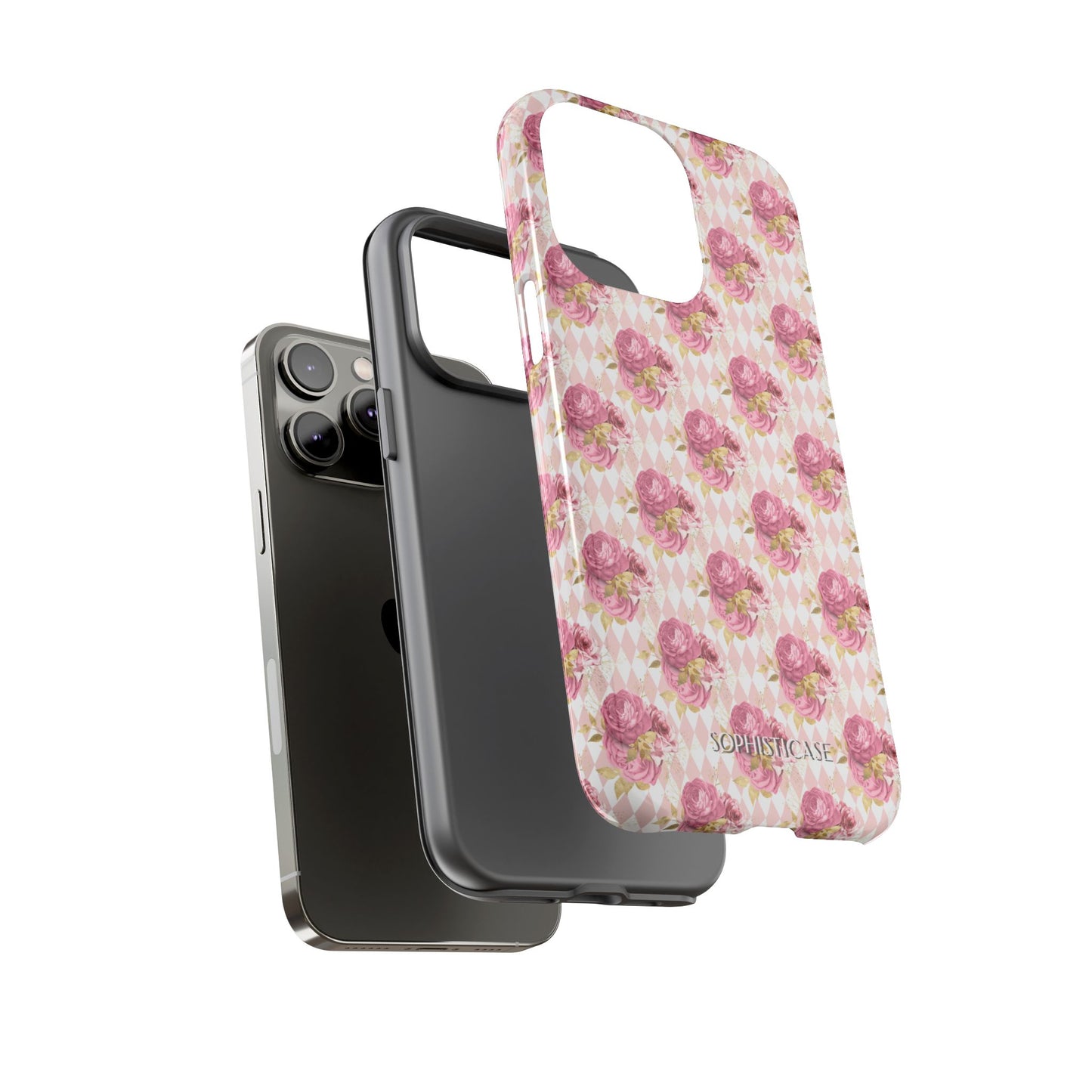 Rose Diamond Romance in Sienna - iPhone Case