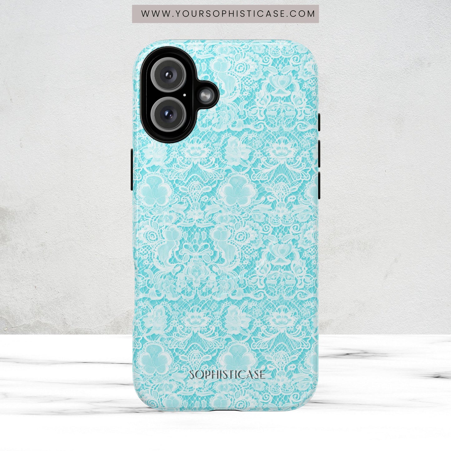 Luxe Lace in Aqua - Magsafe Case