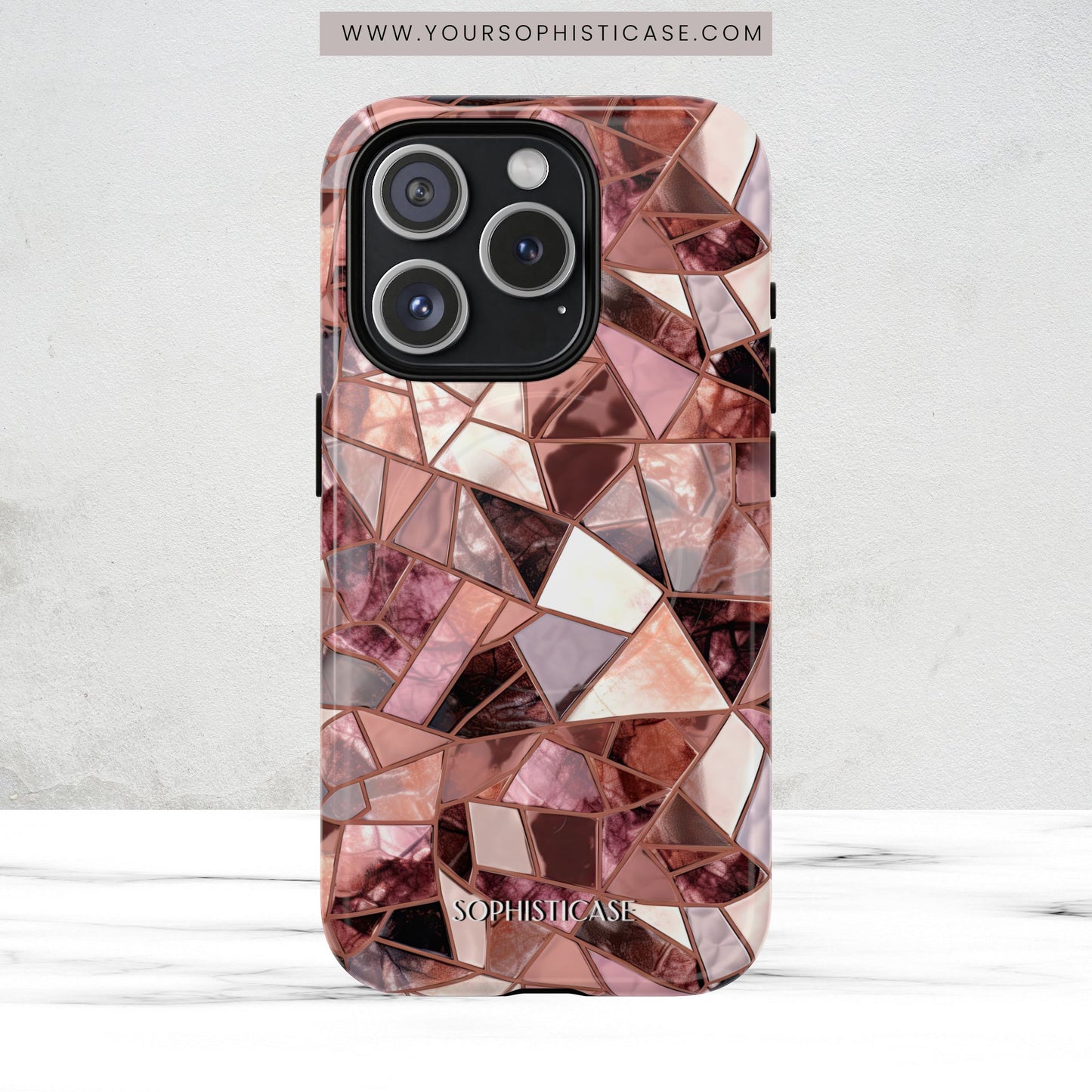 Rose' Runway in Merlot Mosaic - Magsafe Case