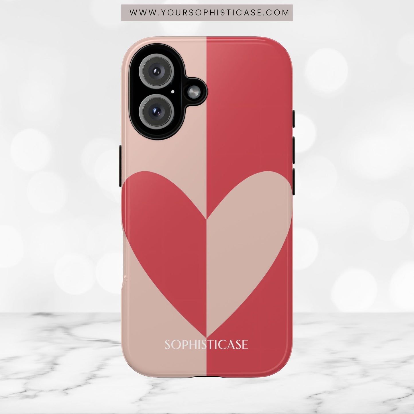 Be Mine in Red and Brown - iPhone Case
