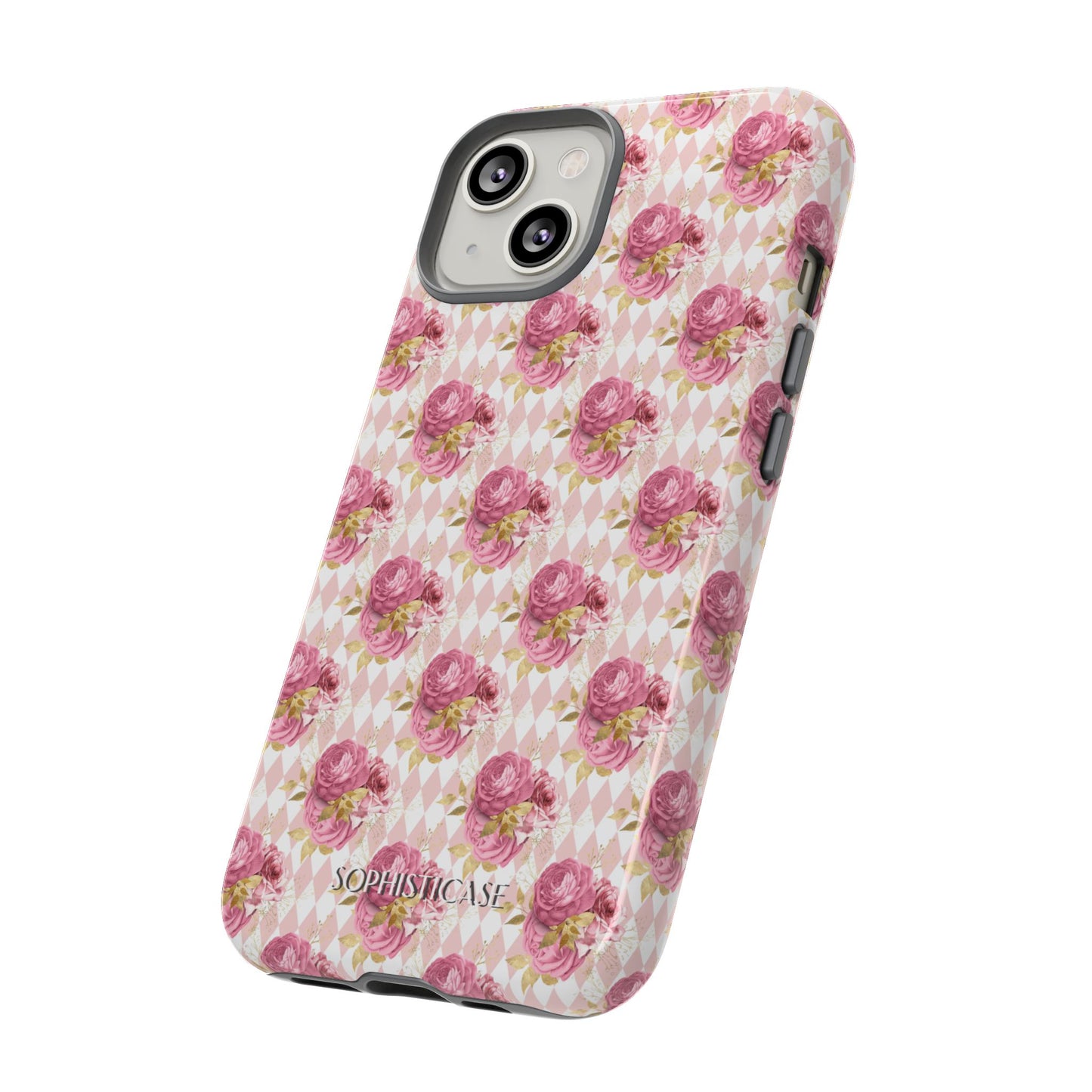 Rose Diamond Romance in Sienna - iPhone Case