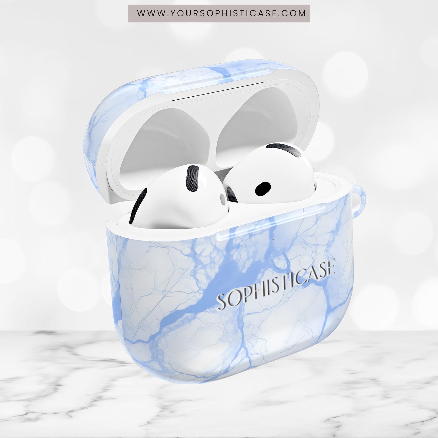 AirPod Cases - Marble Opulence in Blue