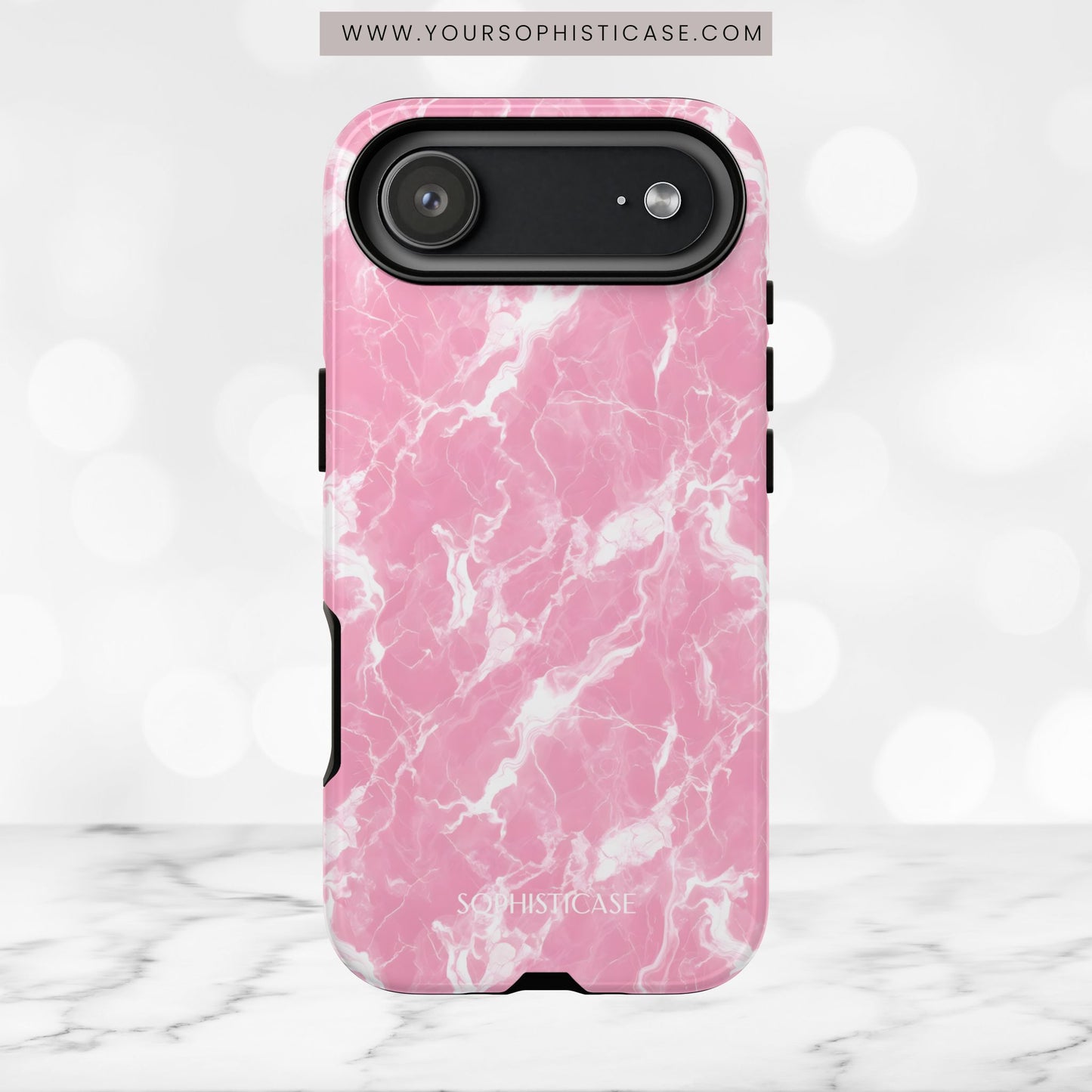 Marble Crush in Pink - iPhone Case