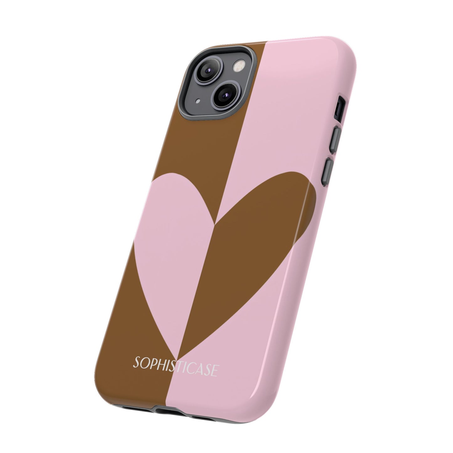 Be Mine in Pink and Brown - iPhone Case