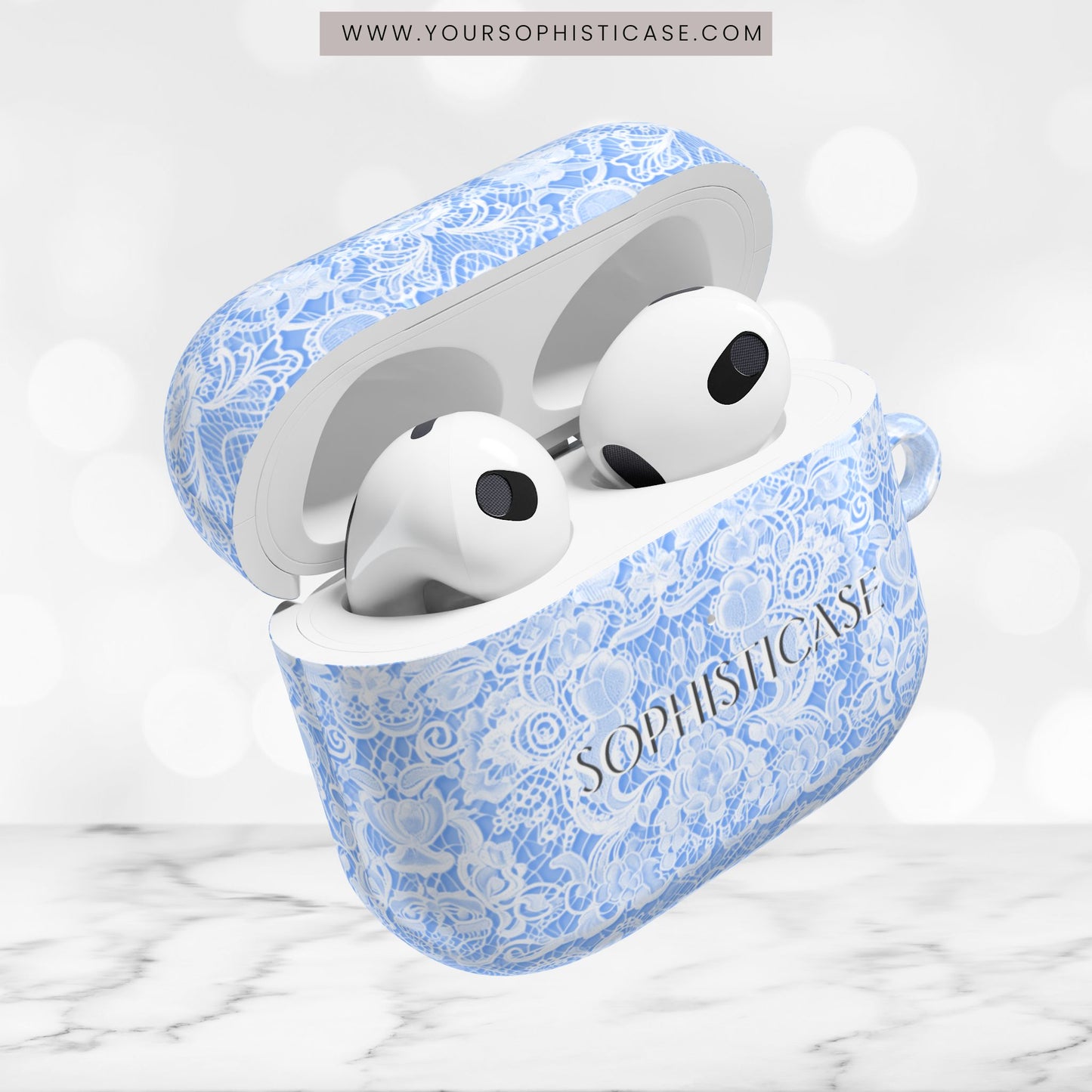 AirPod Cases - Luxe Lace in Blue
