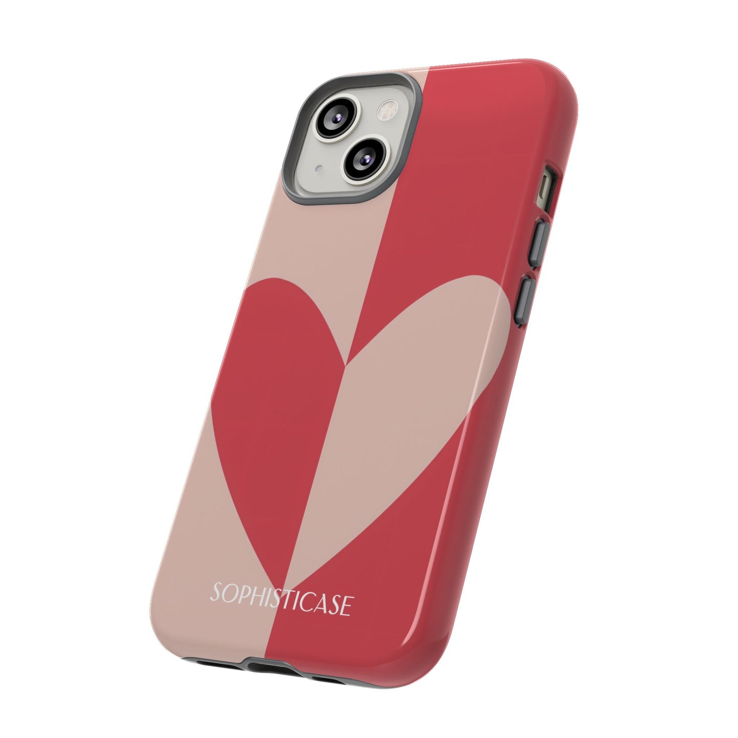 Be Mine in Red and Brown - iPhone Case