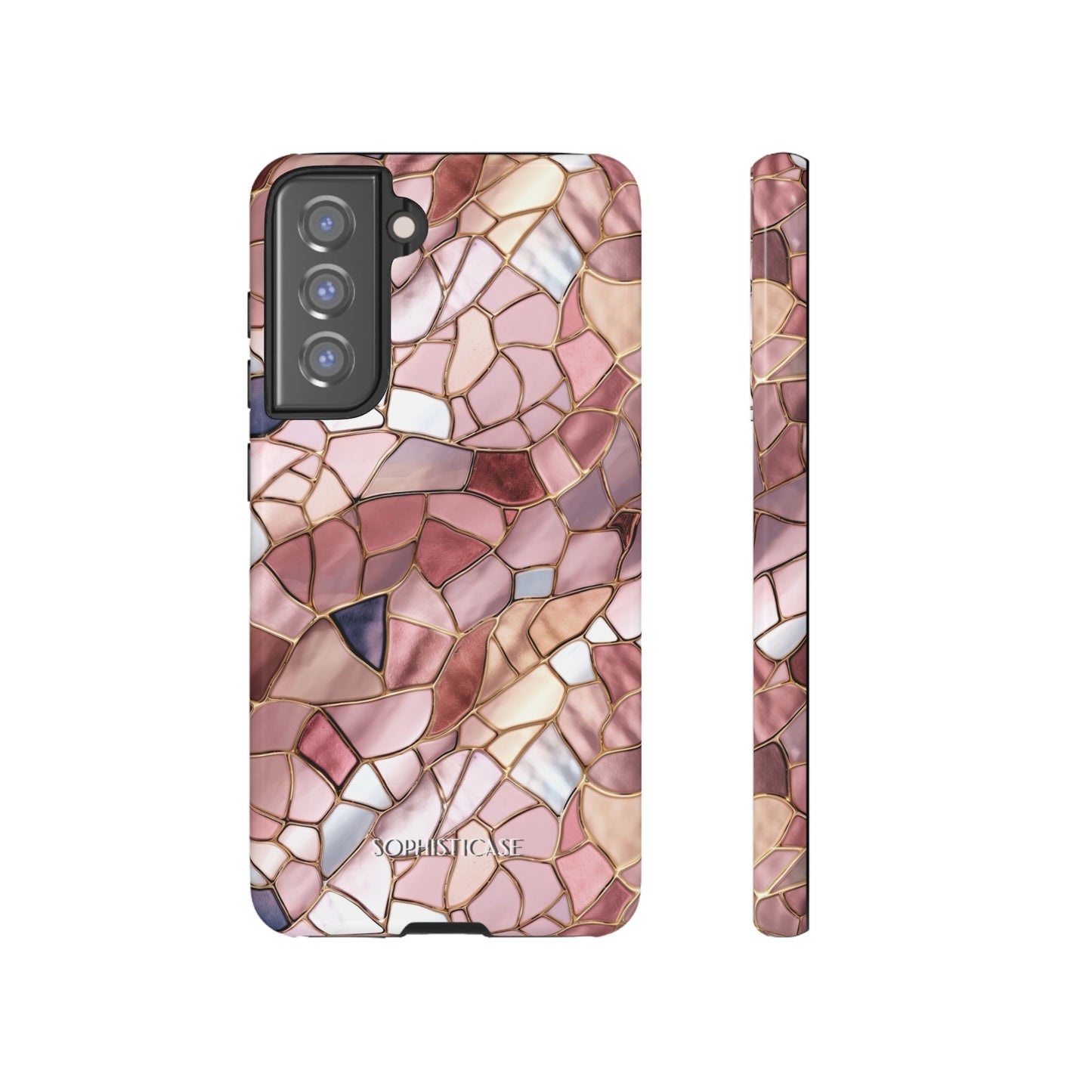 Rose' Runway in Pink Mosaic - Tough Phone Case