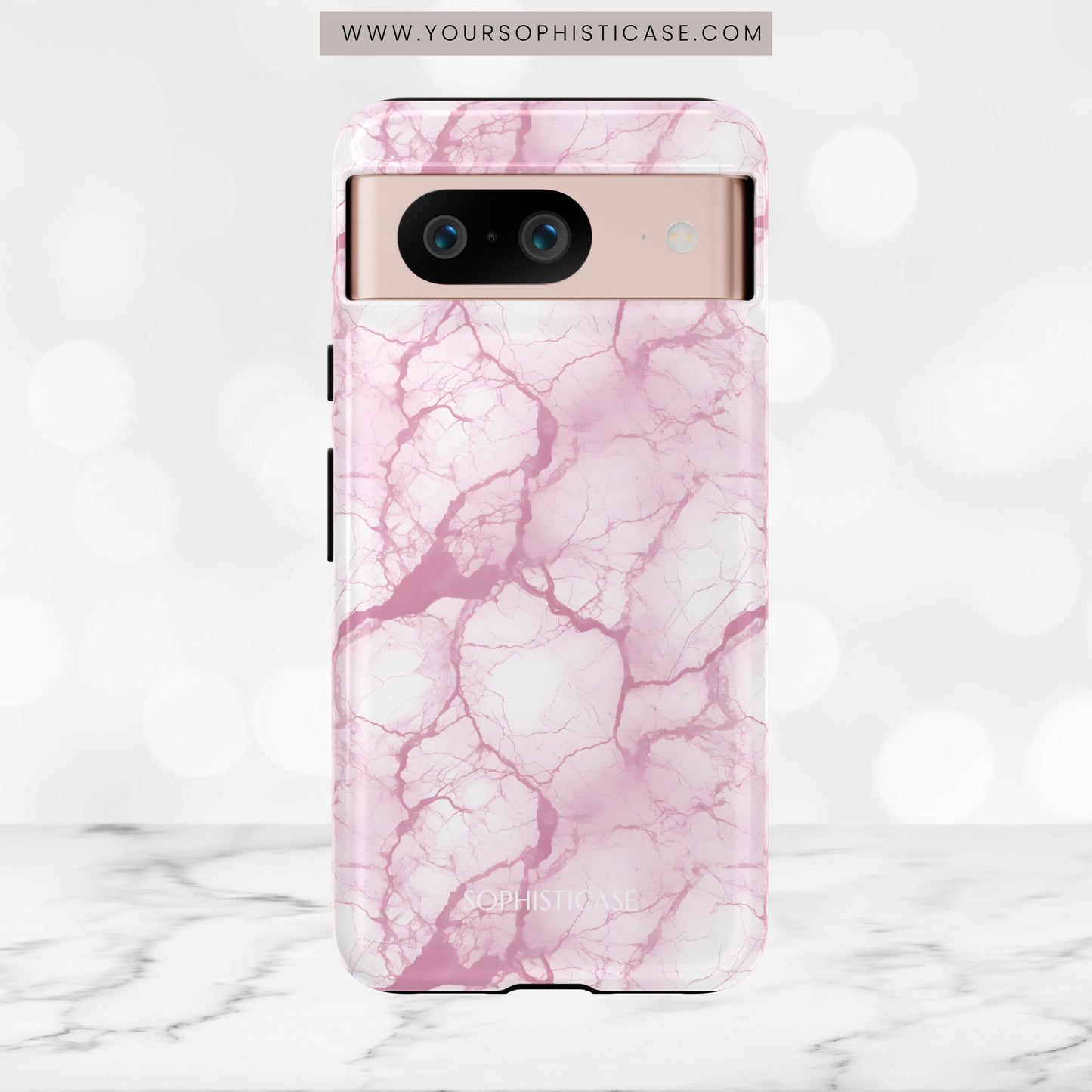 Marble Opulence in Pink - Tough Phone Case
