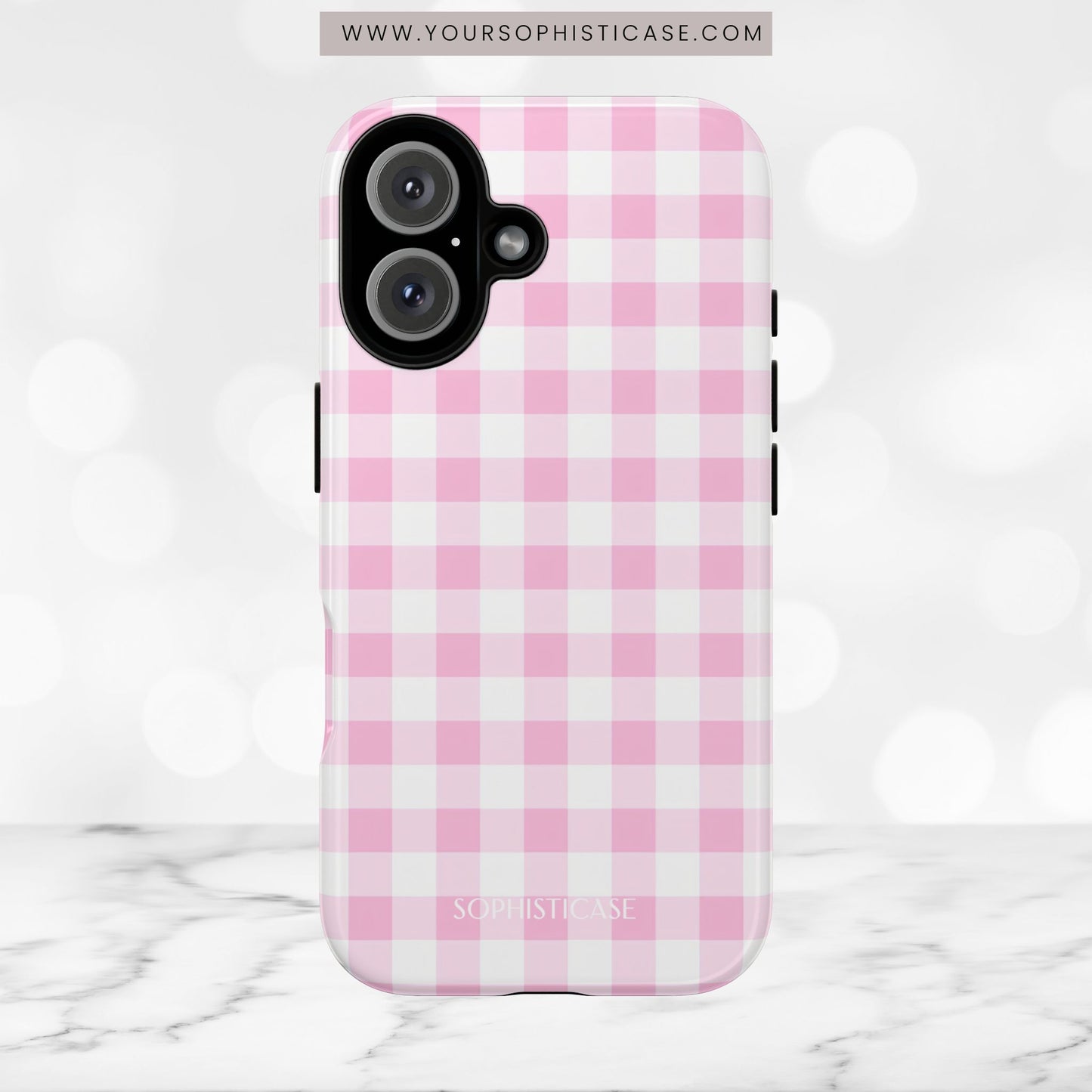 Gingham in Pink - iPhone Magsafe Case