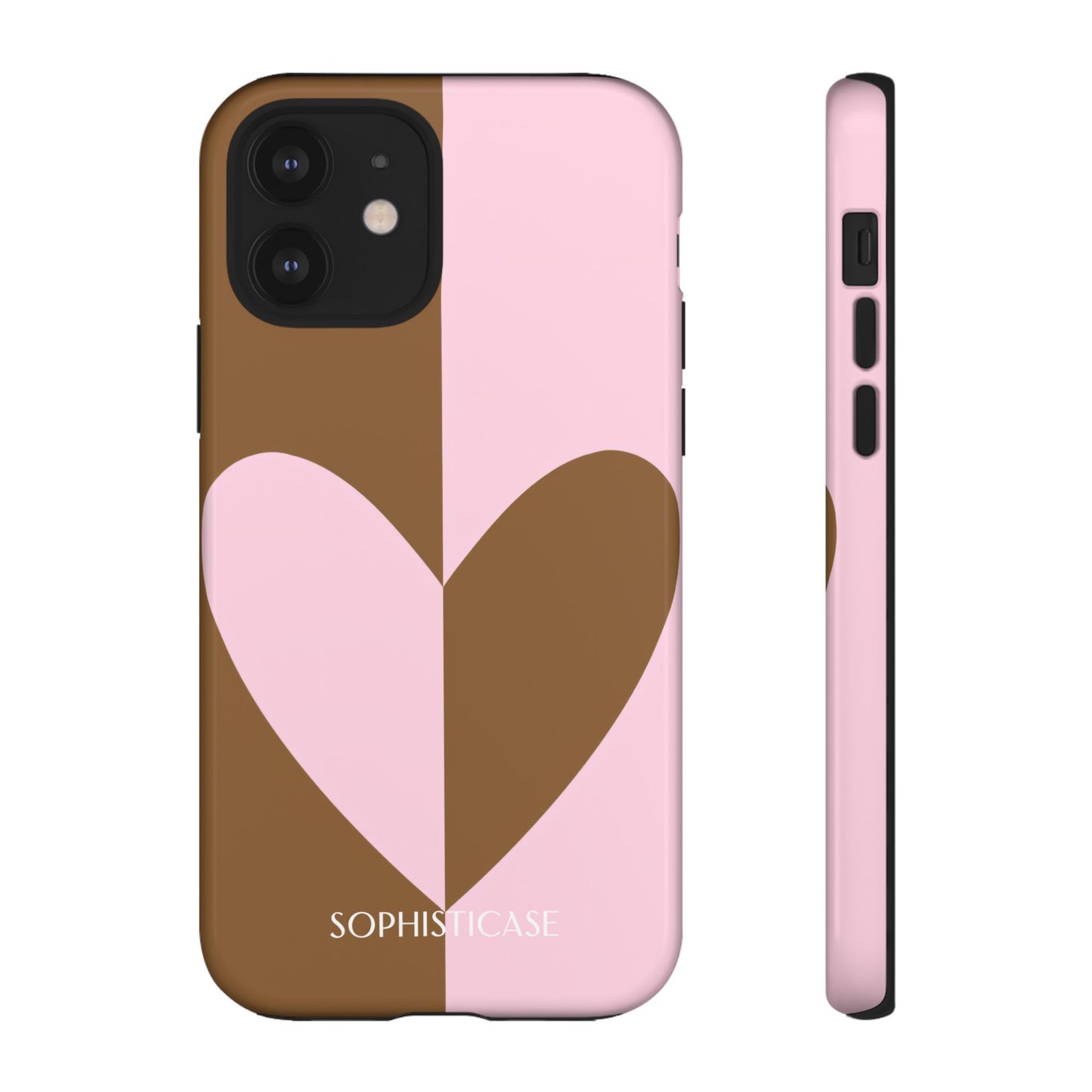 Be Mine in Pink and Brown - iPhone Case