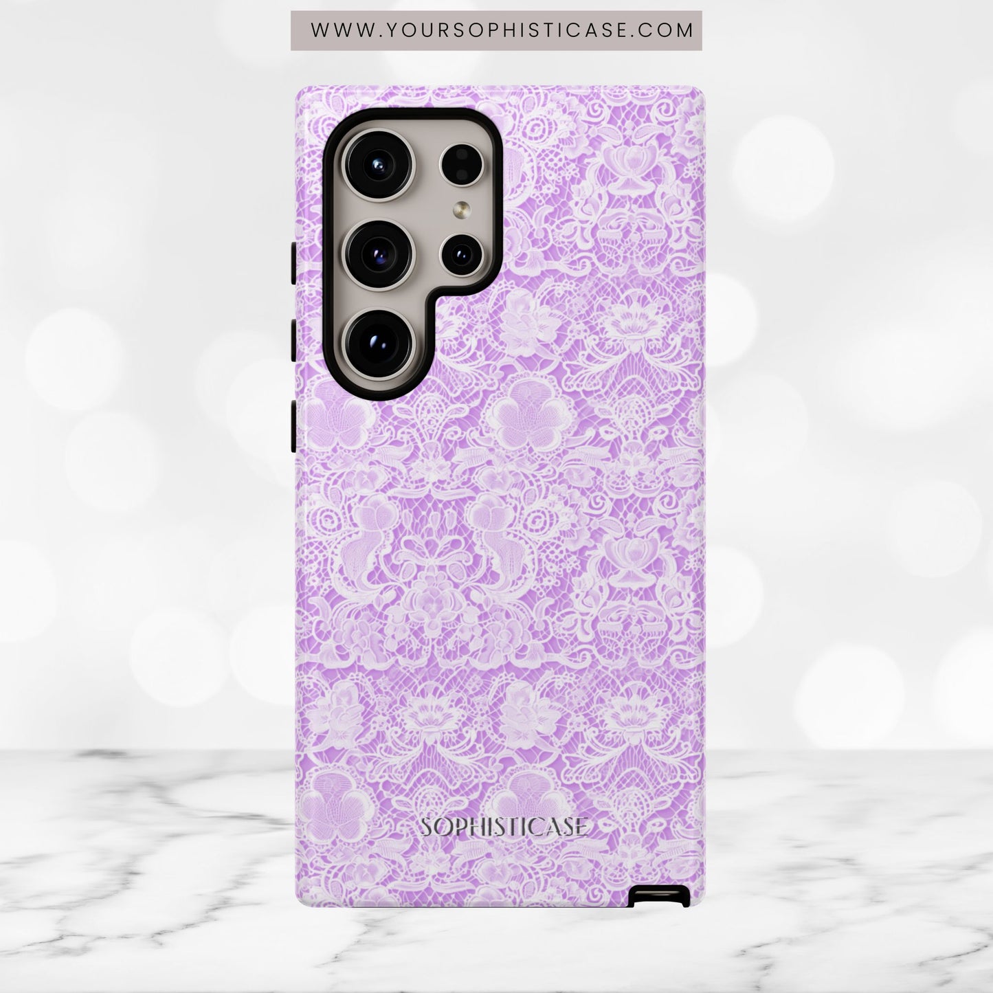 Luxe Lace in Purple - Tough Phone Case