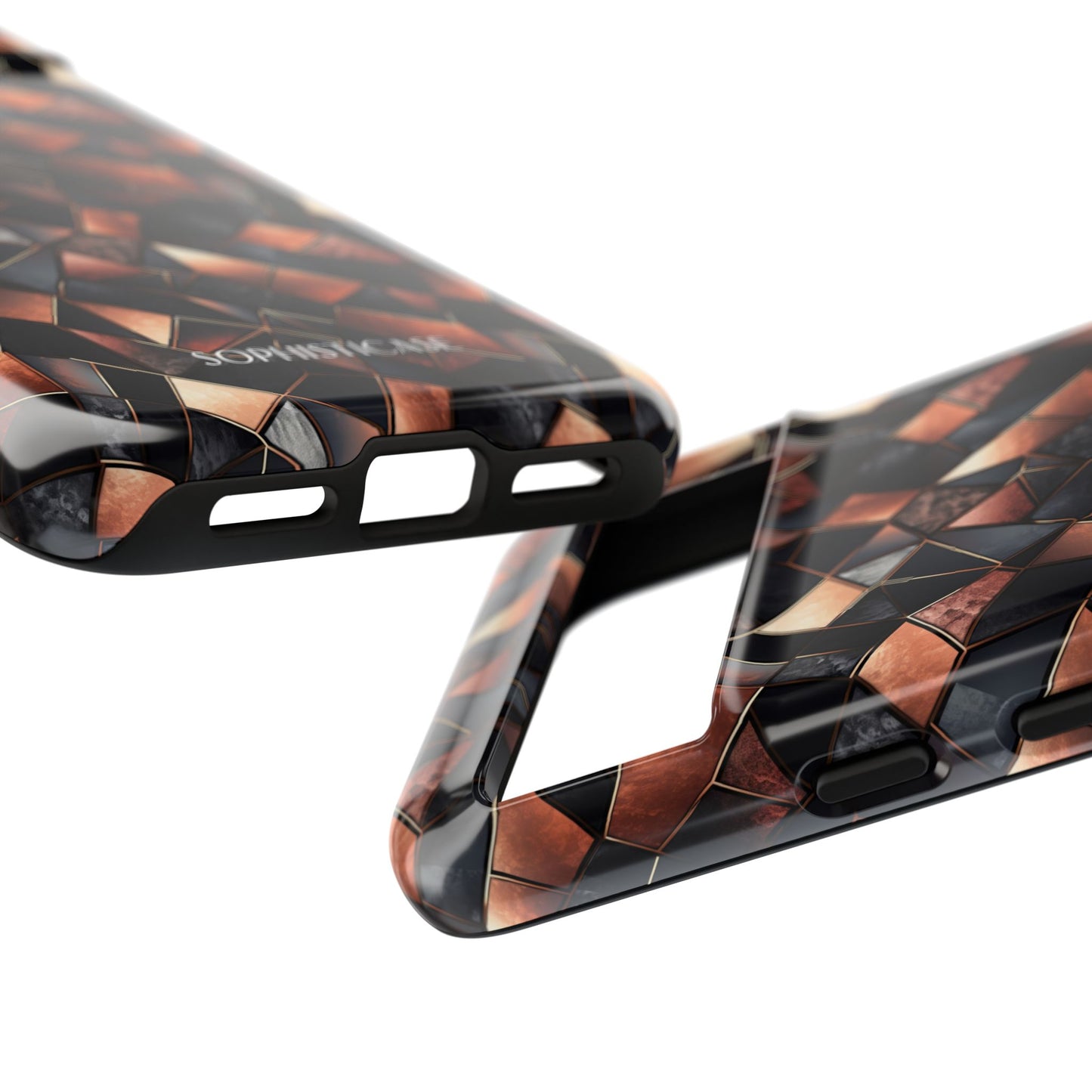 Rose' Runway in Noir Mosaic - Tough Phone Case