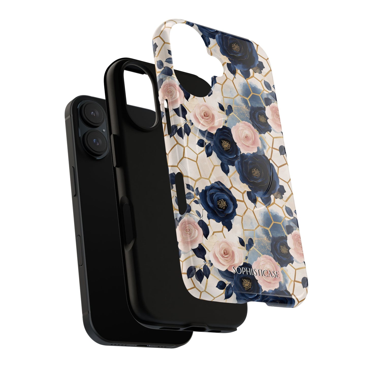 Royal Floral in Navy Hive - iPhone Magsafe Case