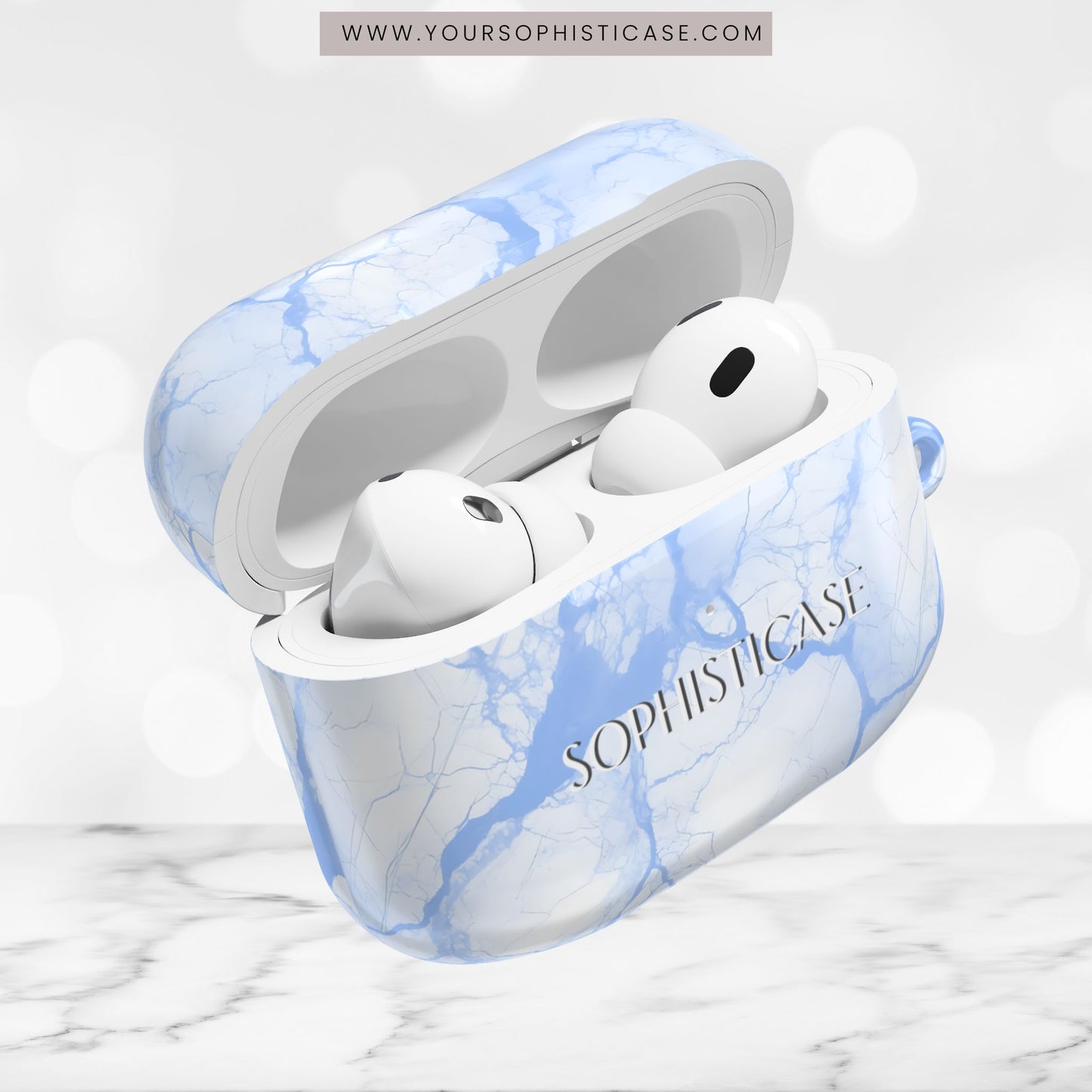 AirPod Cases - Marble Opulence in Blue