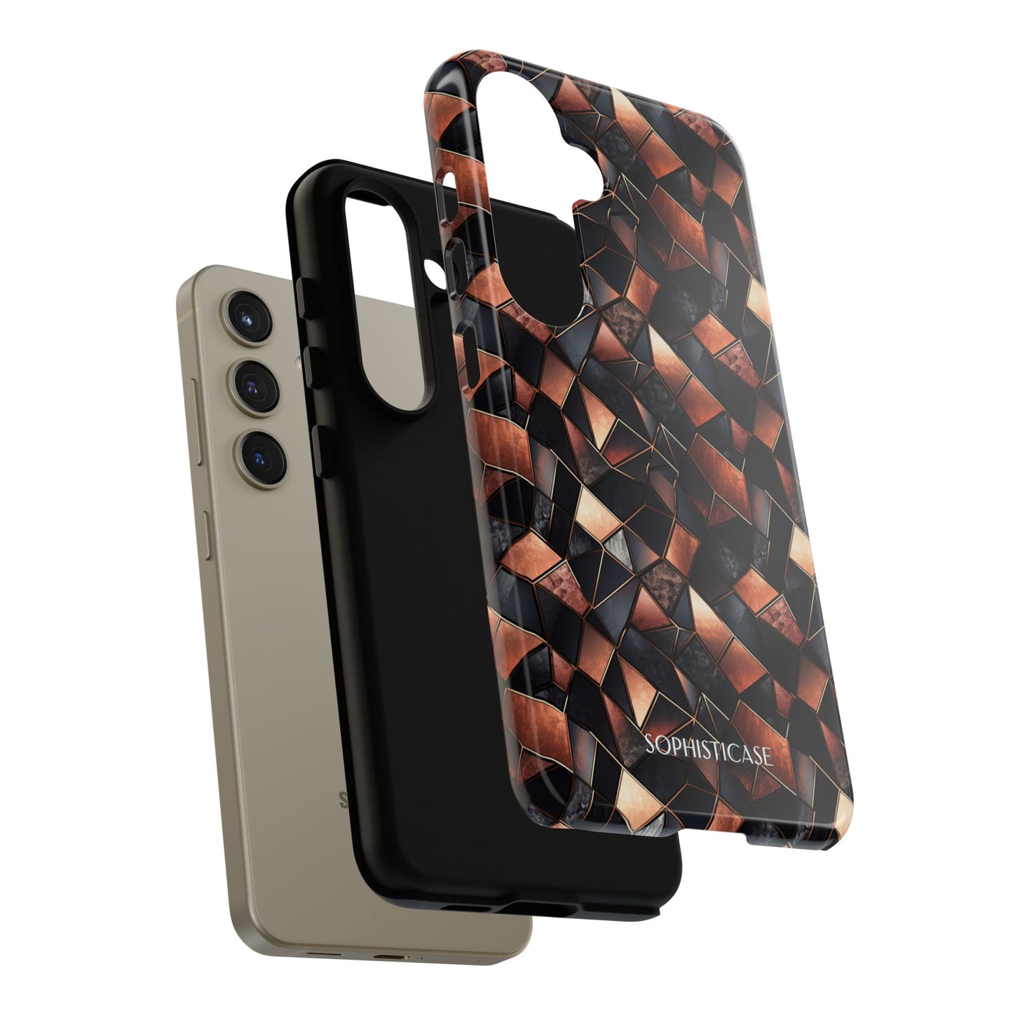 Rose' Runway in Noir Mosaic - Tough Phone Case