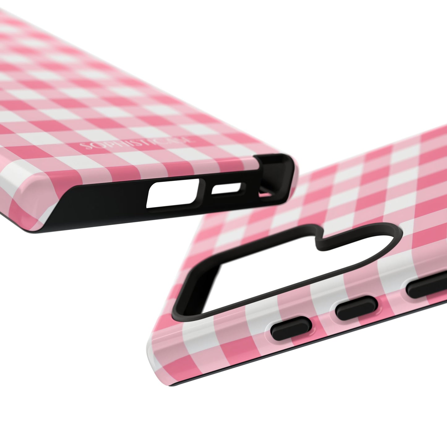 Gingham in Salmon - Tough Phone Case