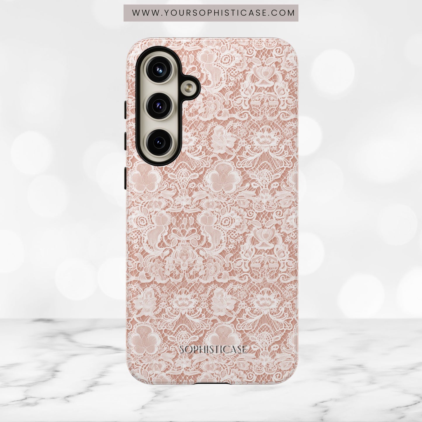 Luxe Lace in Brown - Tough Phone Case