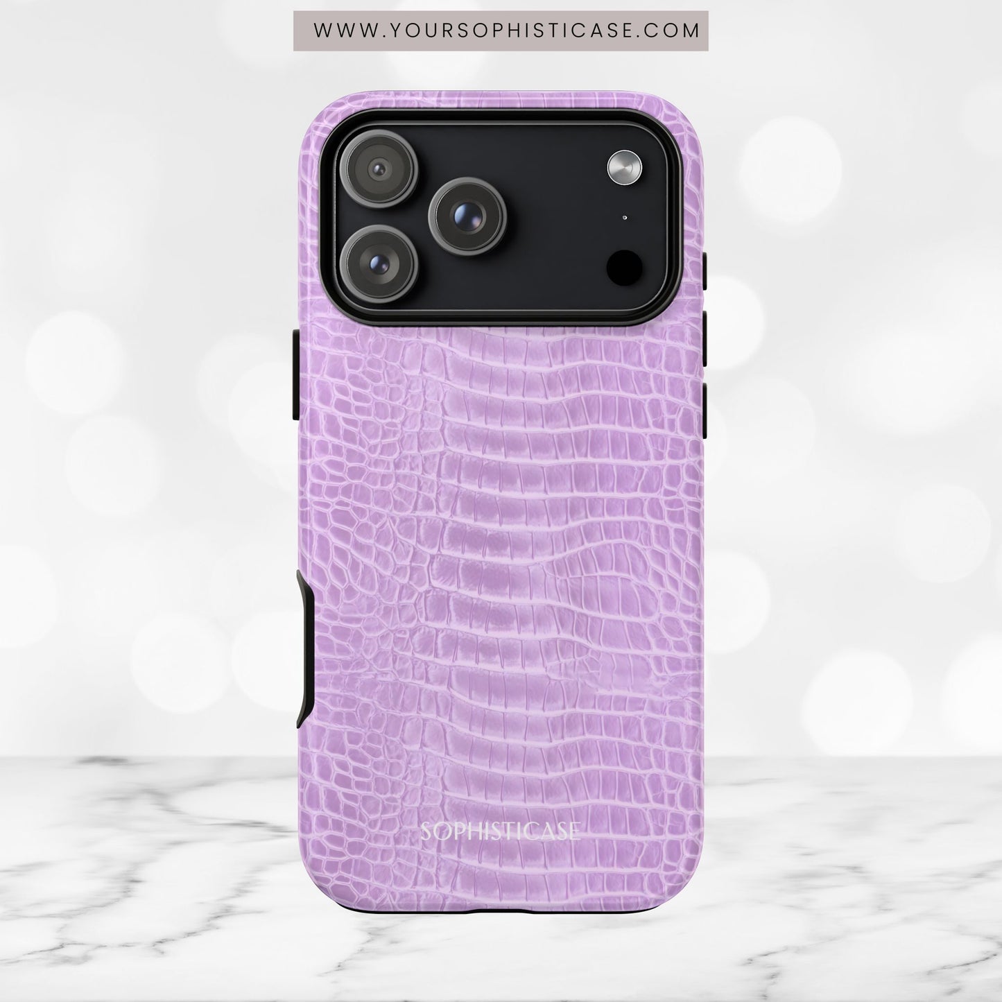Luxe Leather in Purple - iPhone Case