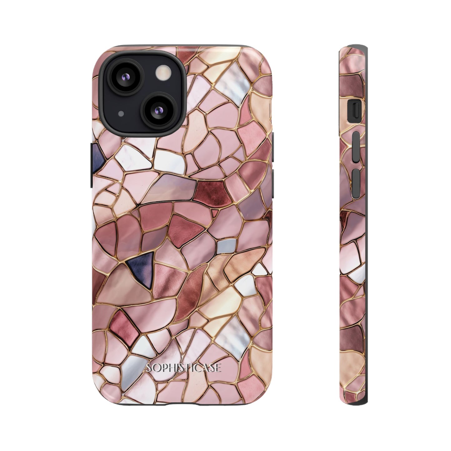 Rose' Runway in Pink Mosaic - Tough Phone Case