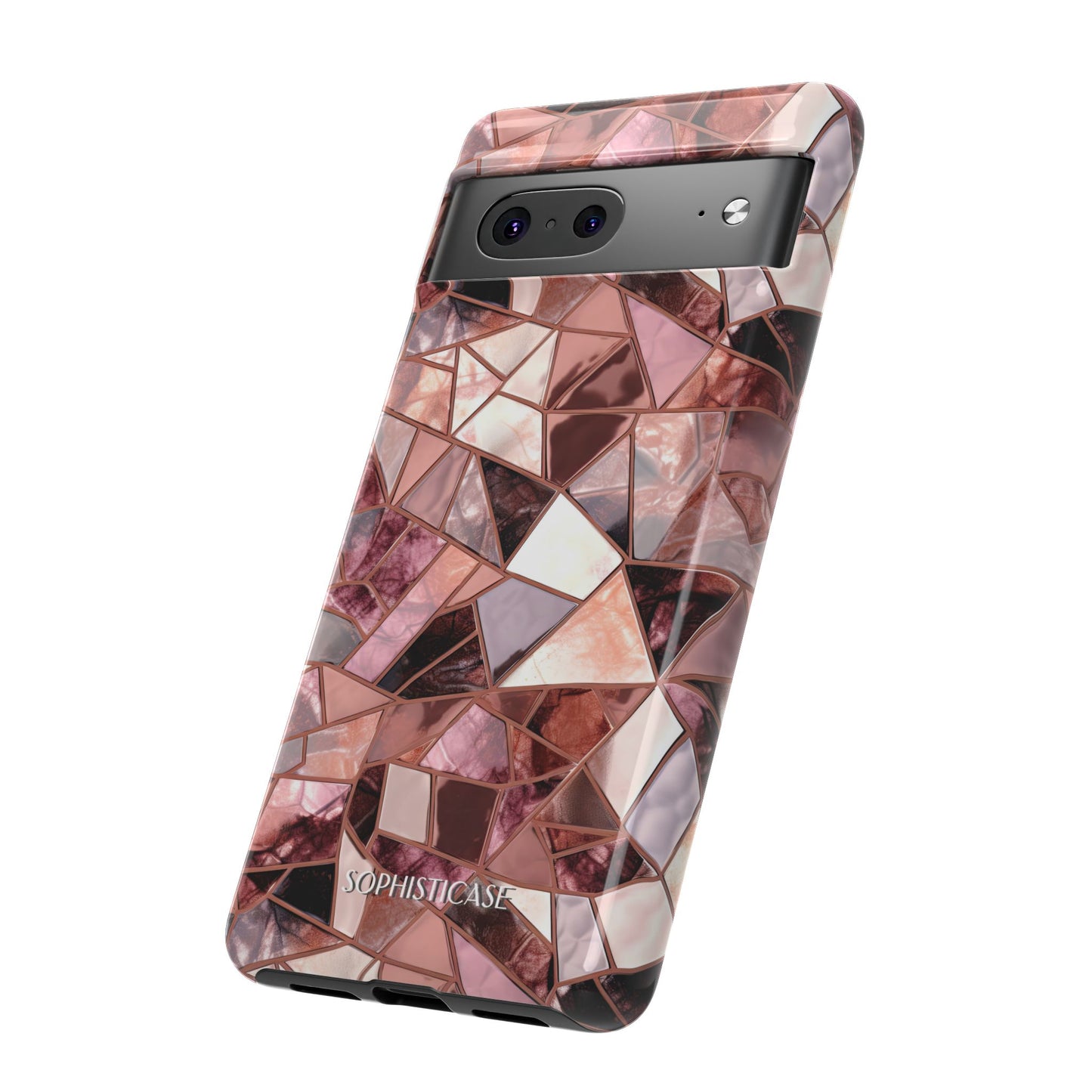 Rose' Runway in Merlot Mosaic - Tough Phone Case