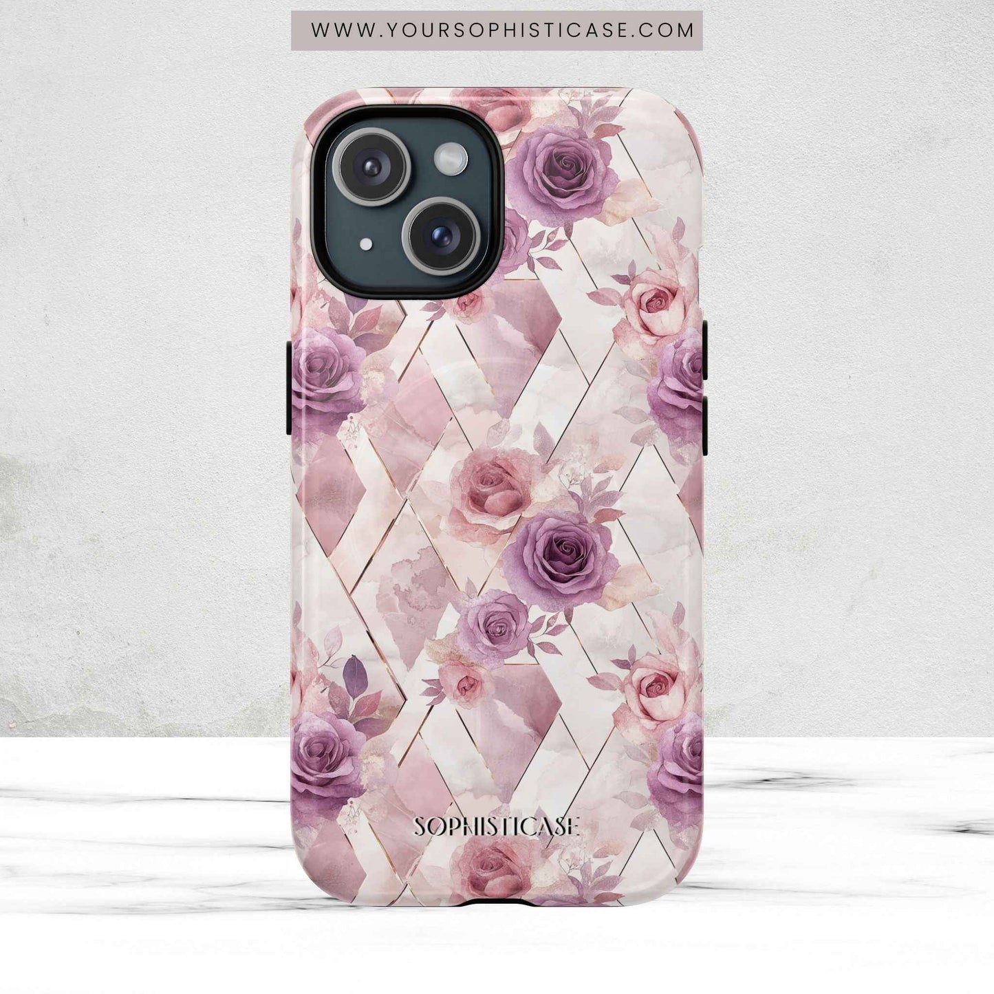 Royal Floral in Mauve Rose - iPhone Magsafe Case