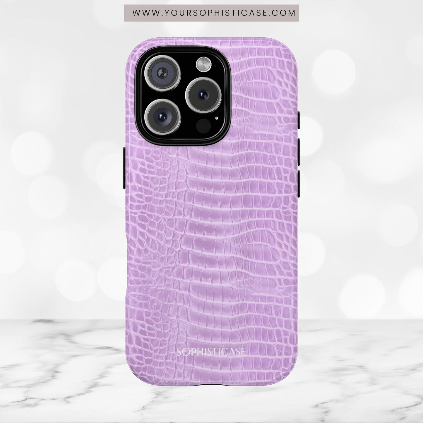 Luxe Leather in Purple - iPhone Case