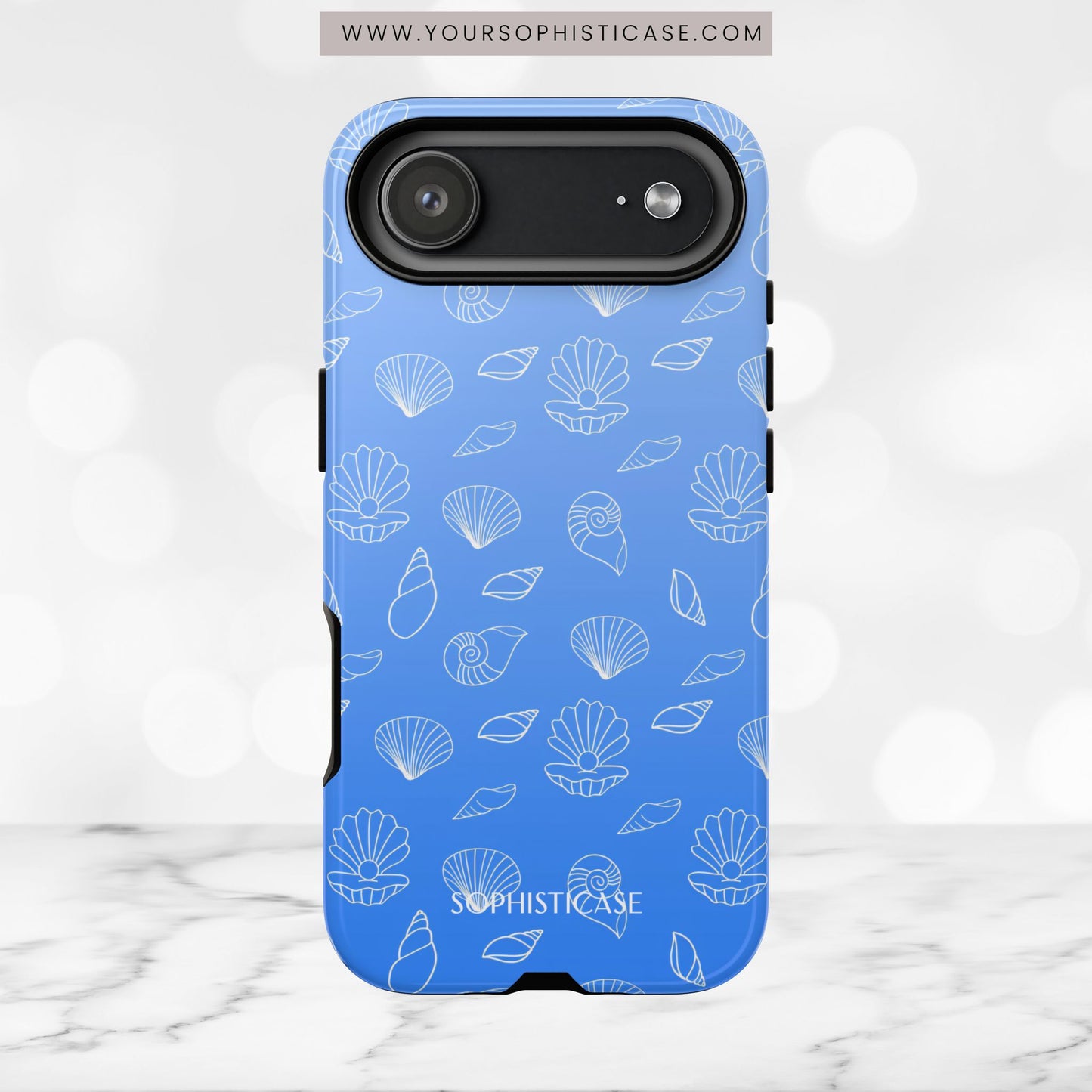 Seashell Society in Ocean Blue - iPhone Case