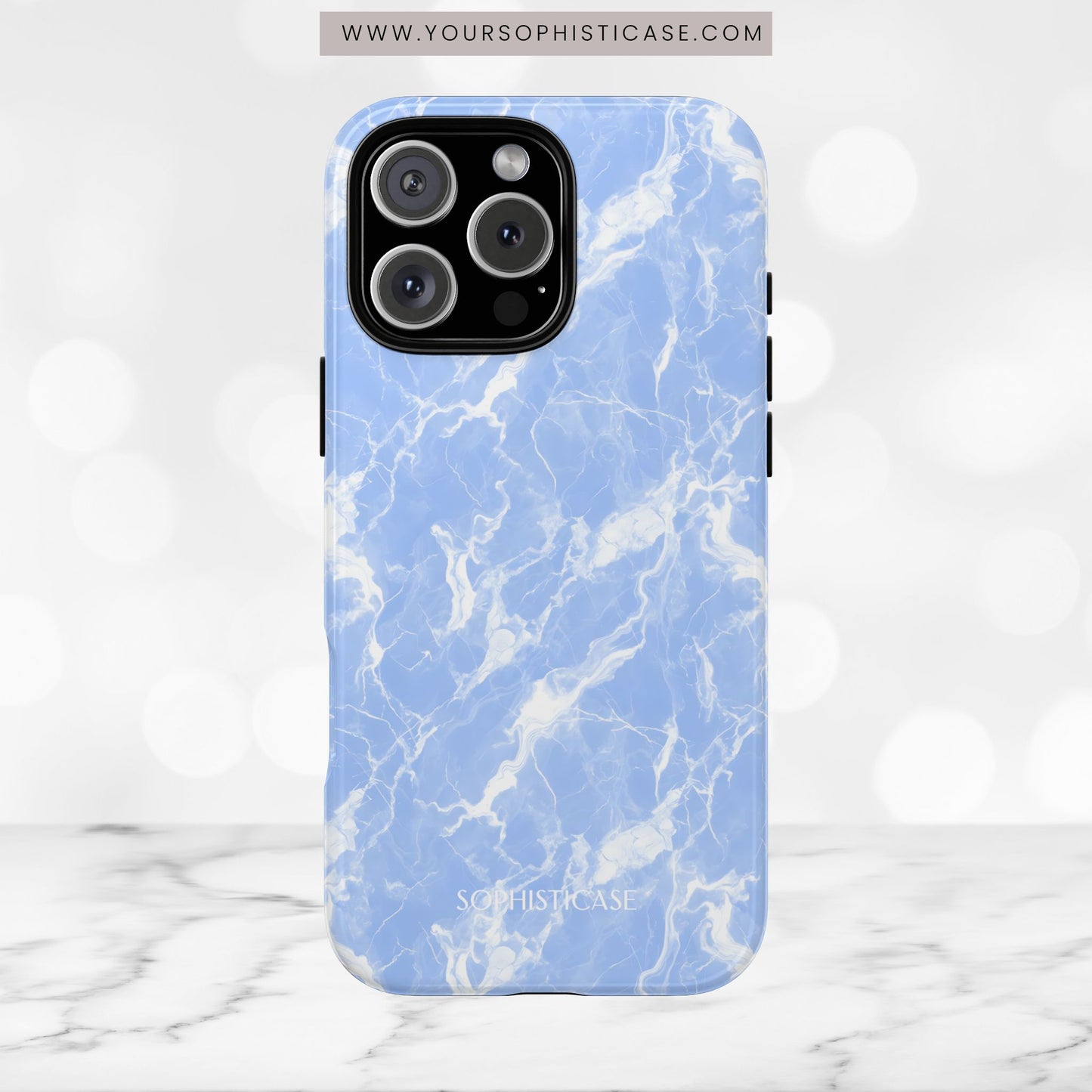 Marble Crush in Blue - Tough Phone Case