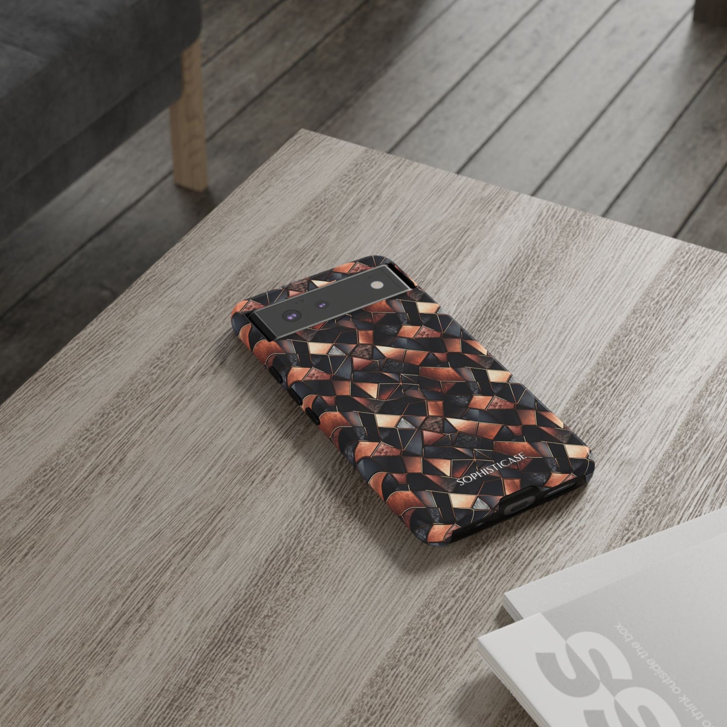 Rose' Runway in Noir Mosaic - Tough Phone Case