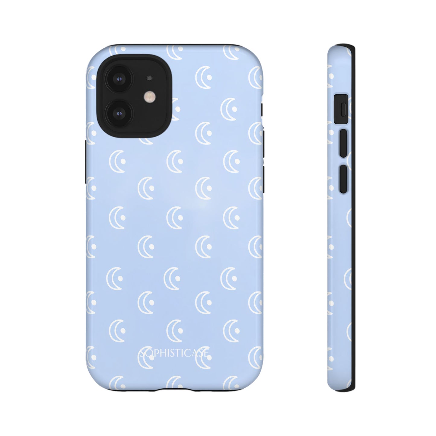 Moon Phase in Baby Blue - iPhone Case