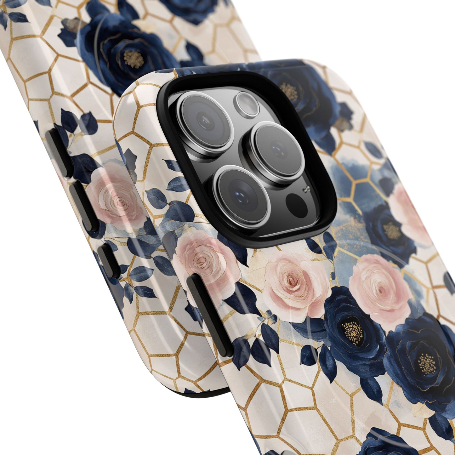 Royal Floral in Navy Hive - iPhone Magsafe Case