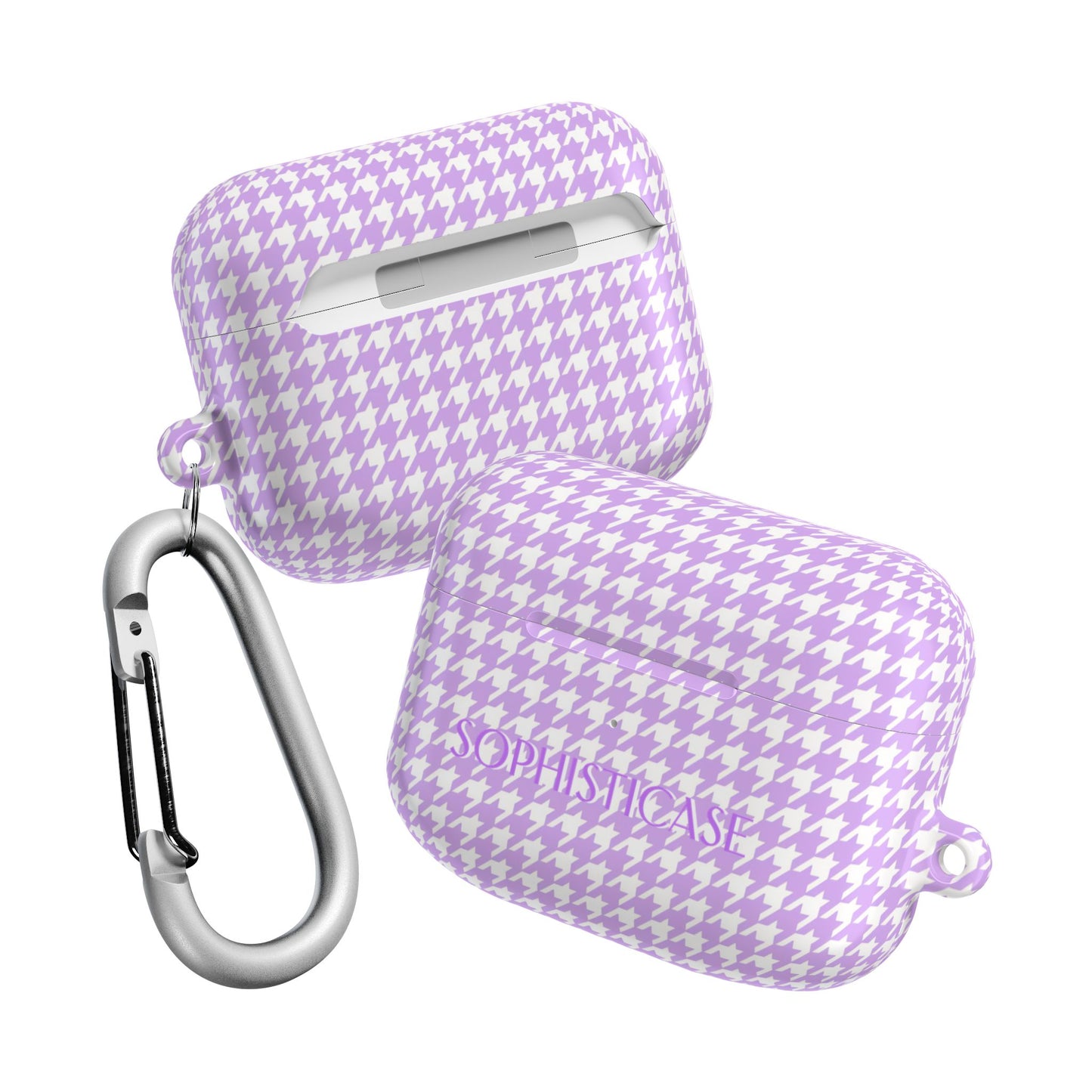 AirPod Cases - Houndstooth in Pastel Purple