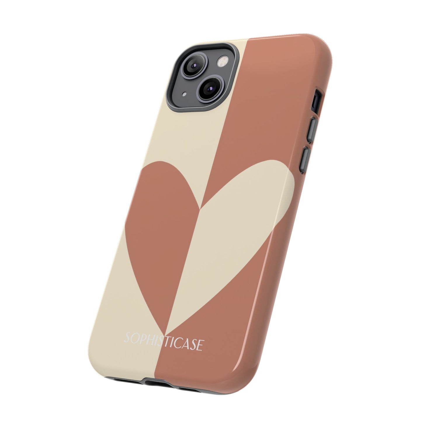 Be Mine in Brown and Cream - iPhone Case