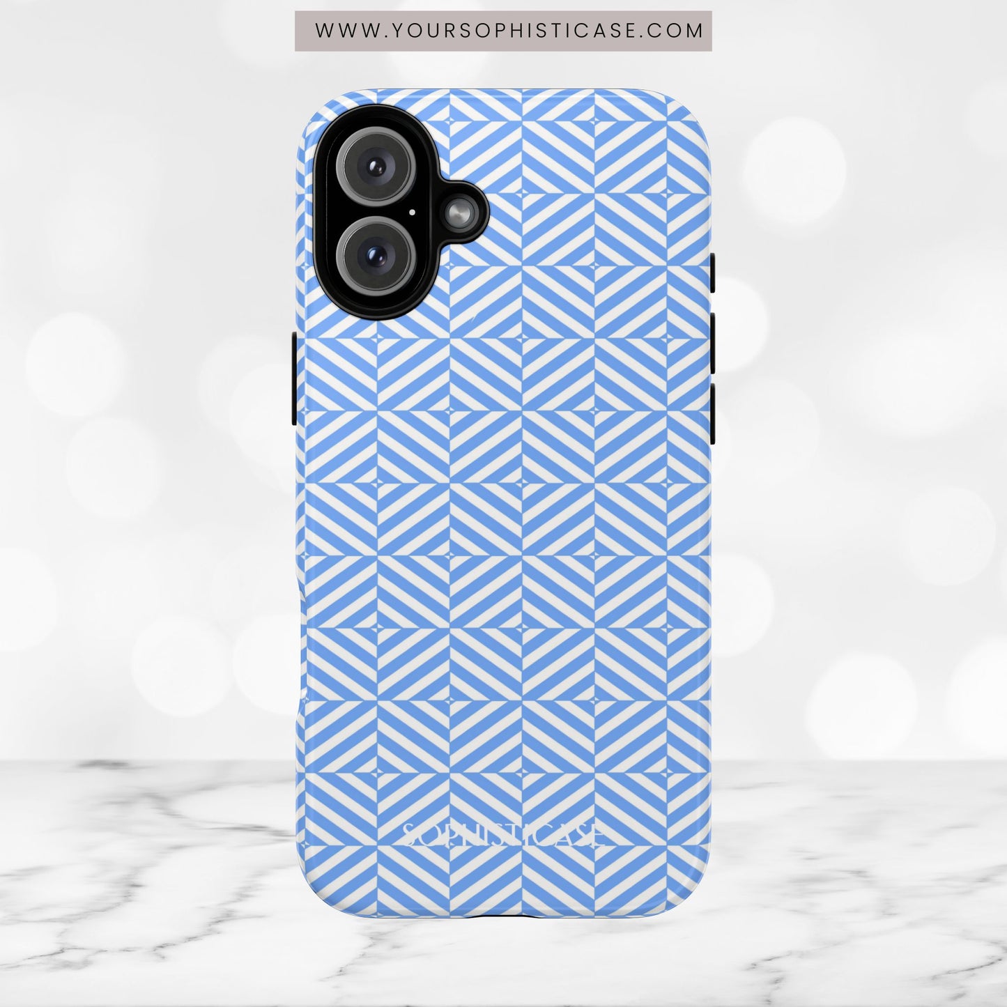 Illusions in Blue - iPhone Case