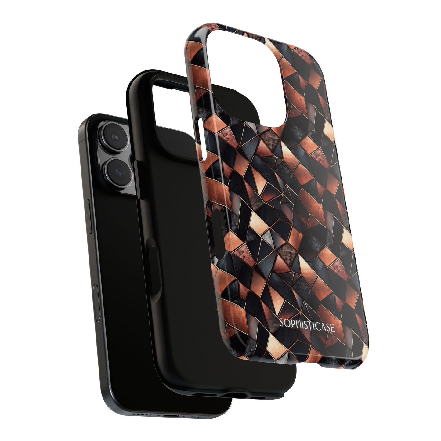 Rose' Runway in Noir Mosaic - Tough Phone Case