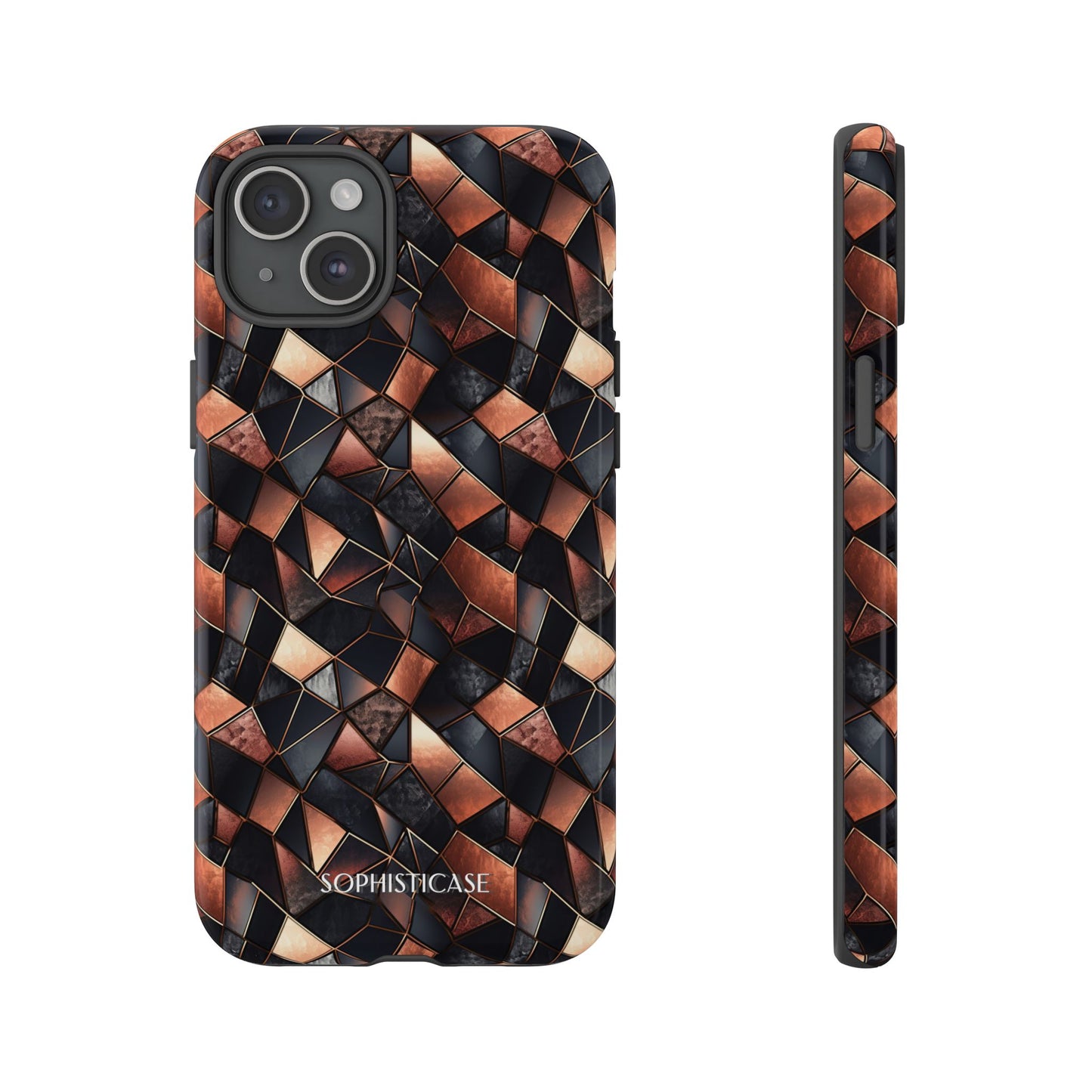 Rose' Runway in Noir Mosaic - Tough Phone Case