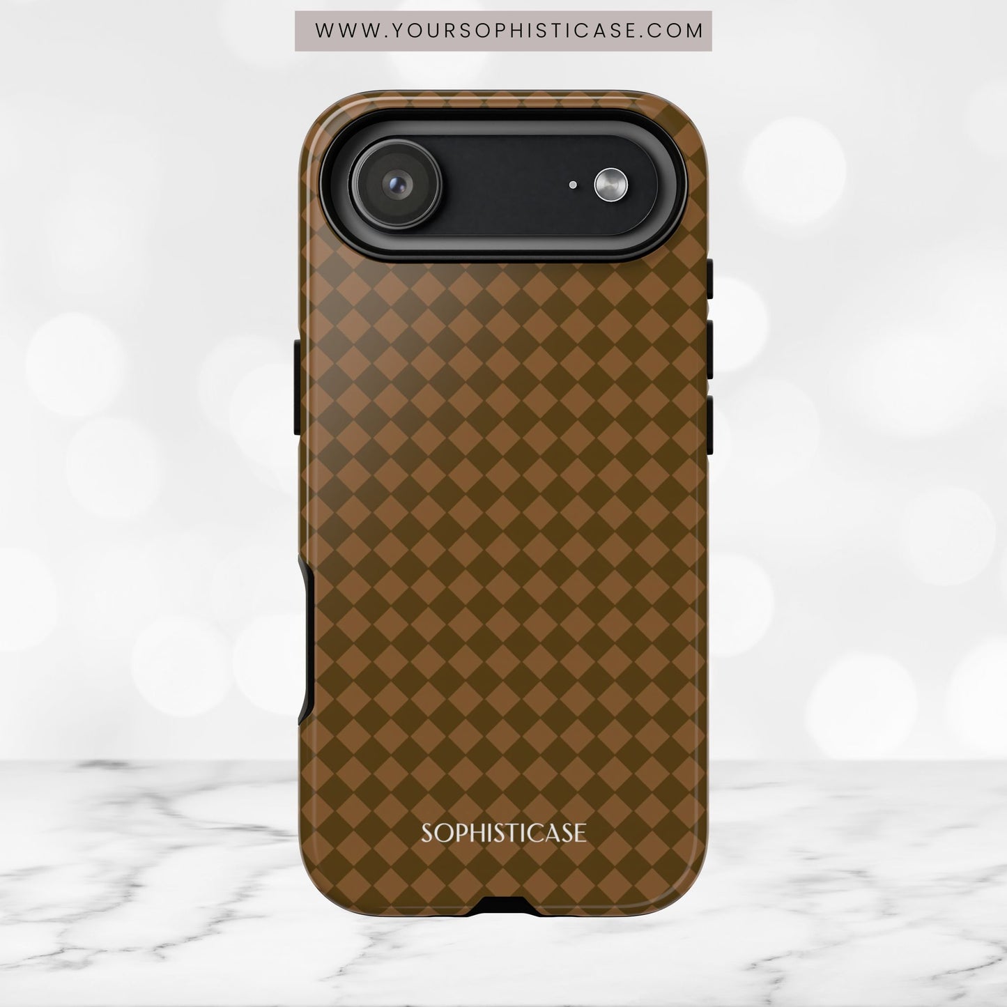 Diamond Diva in Deep Brown - iPhone Case