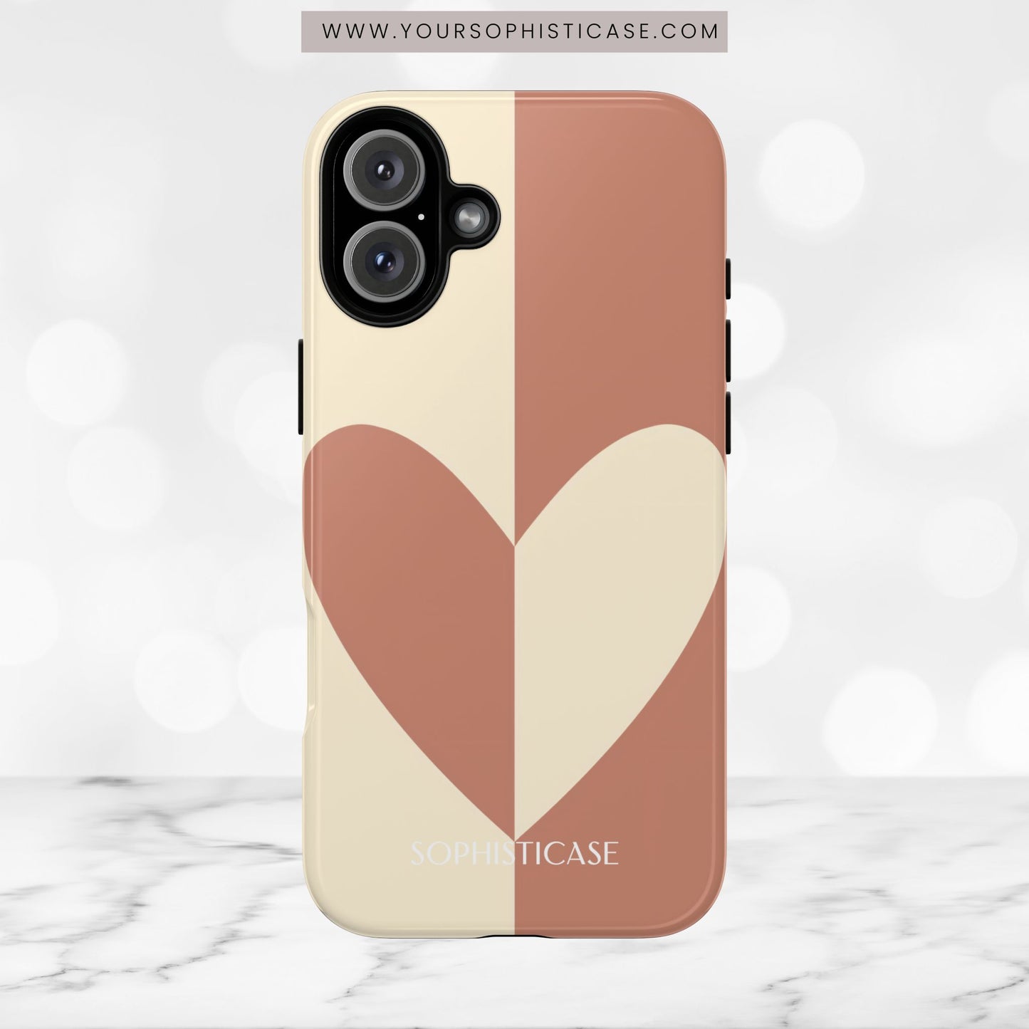 Be Mine in Brown and Cream - iPhone Case