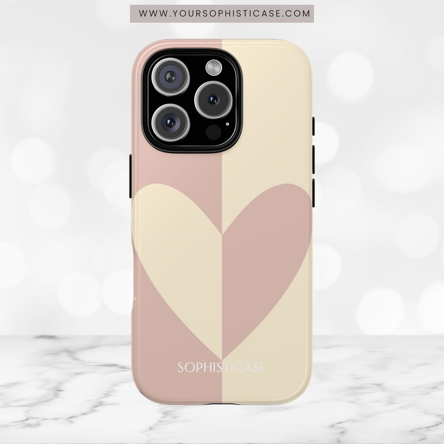 Be Mine in Brown and Beige - iPhone Case