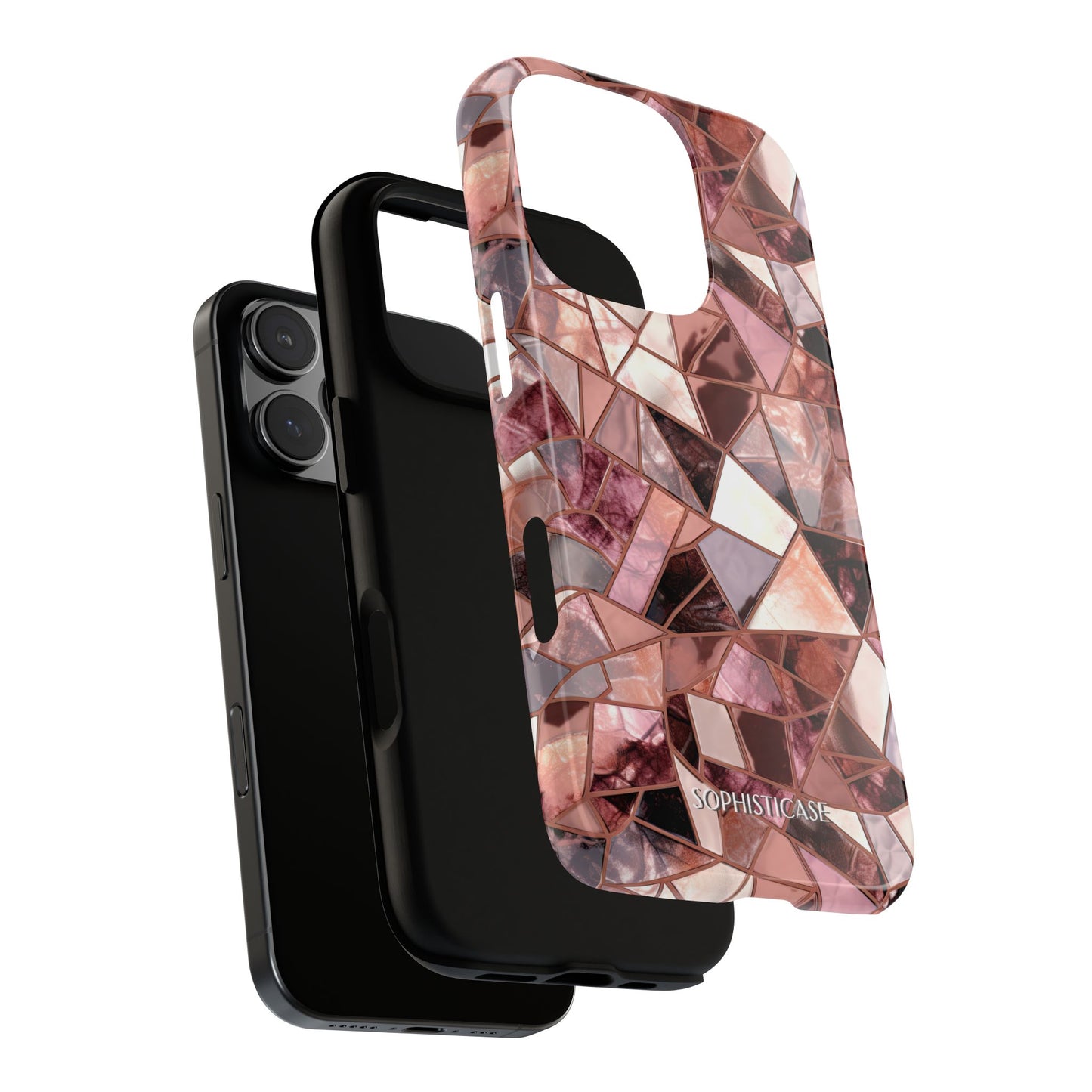 Rose' Runway in Merlot Mosaic - Tough Phone Case