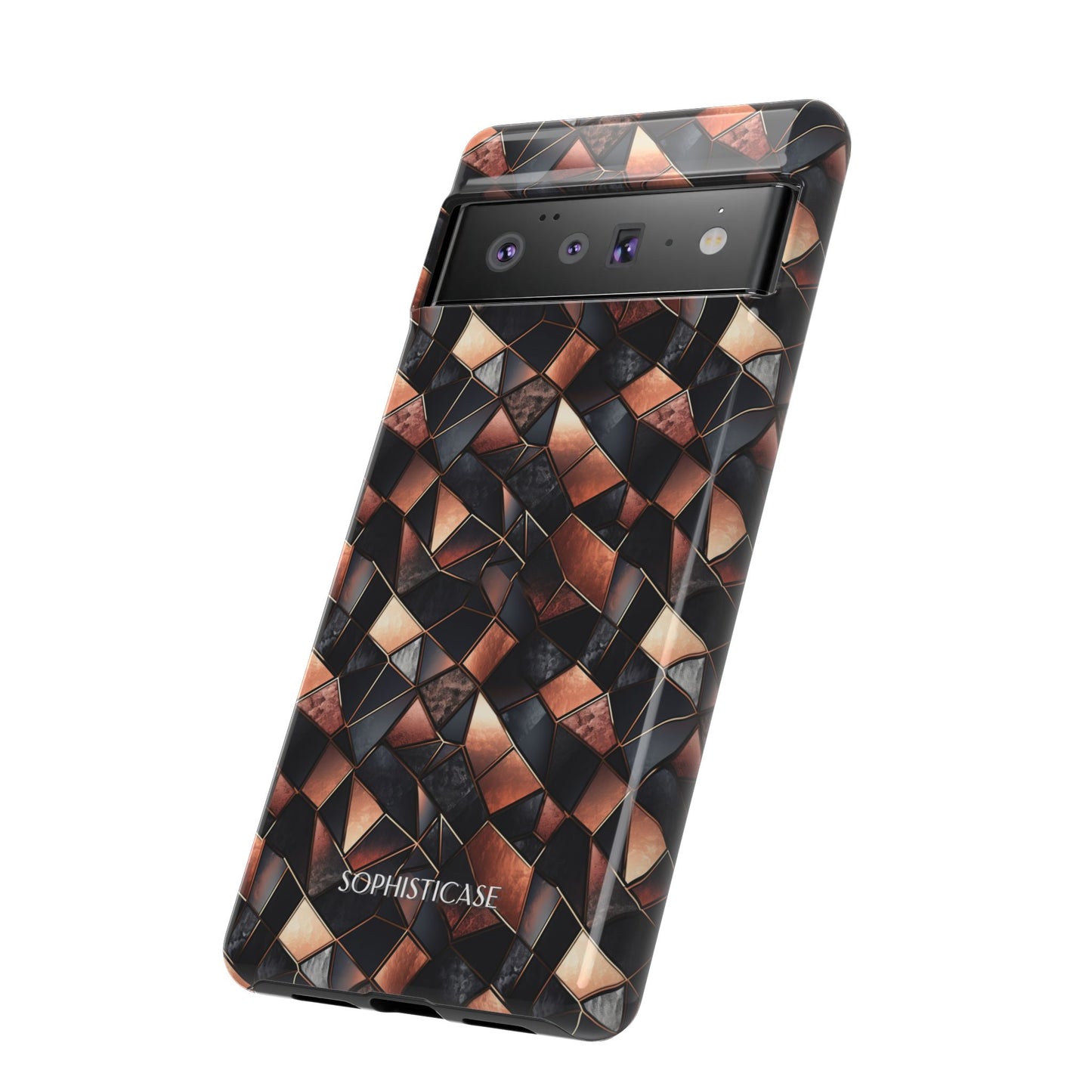 Rose' Runway in Noir Mosaic - Tough Phone Case