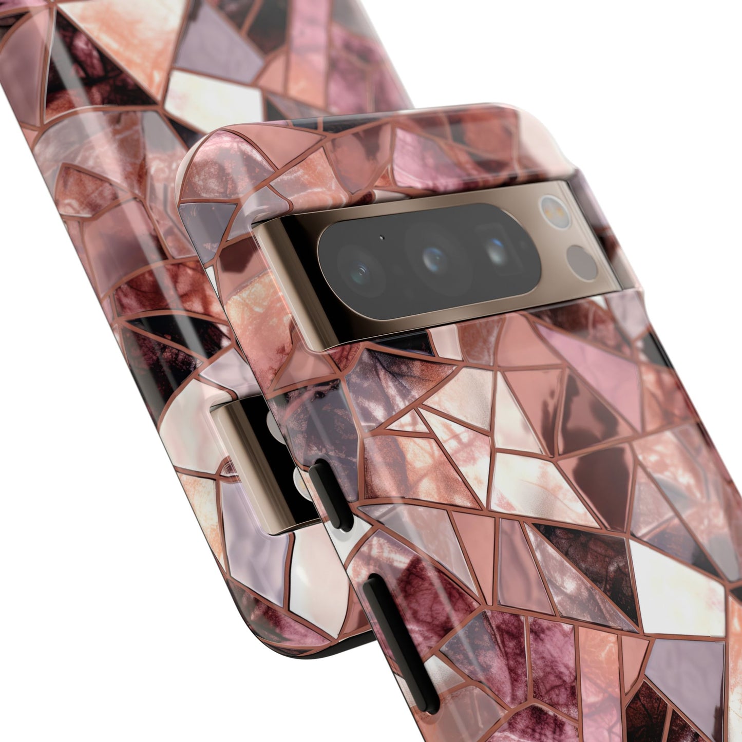 Rose' Runway in Merlot Mosaic - Tough Phone Case