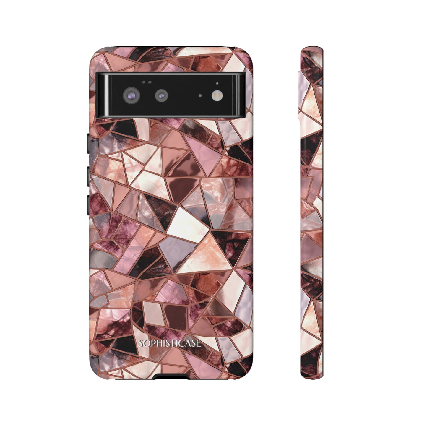 Rose' Runway in Merlot Mosaic - Tough Phone Case